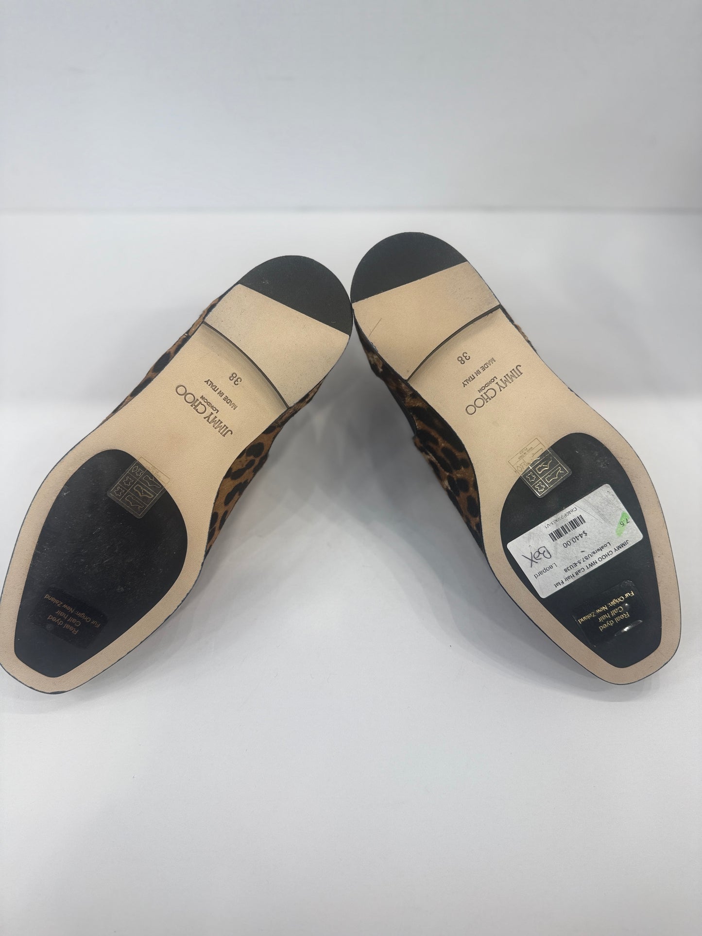 JIMMY CHOO NWT Calf Hair Flat Loafers/US7.5-EU38