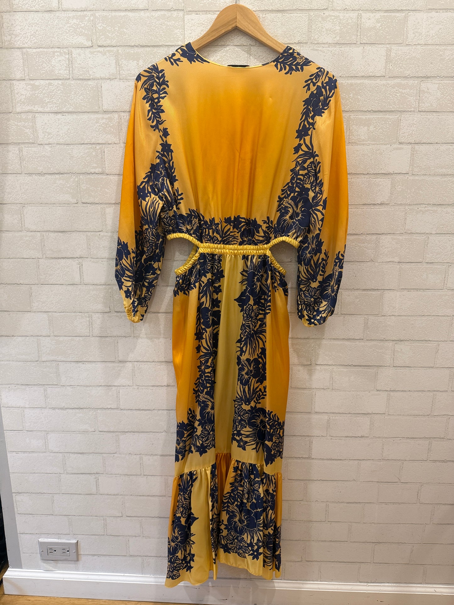 SANDRO LS Open Waist V Neck Long Dress/ EU40-M