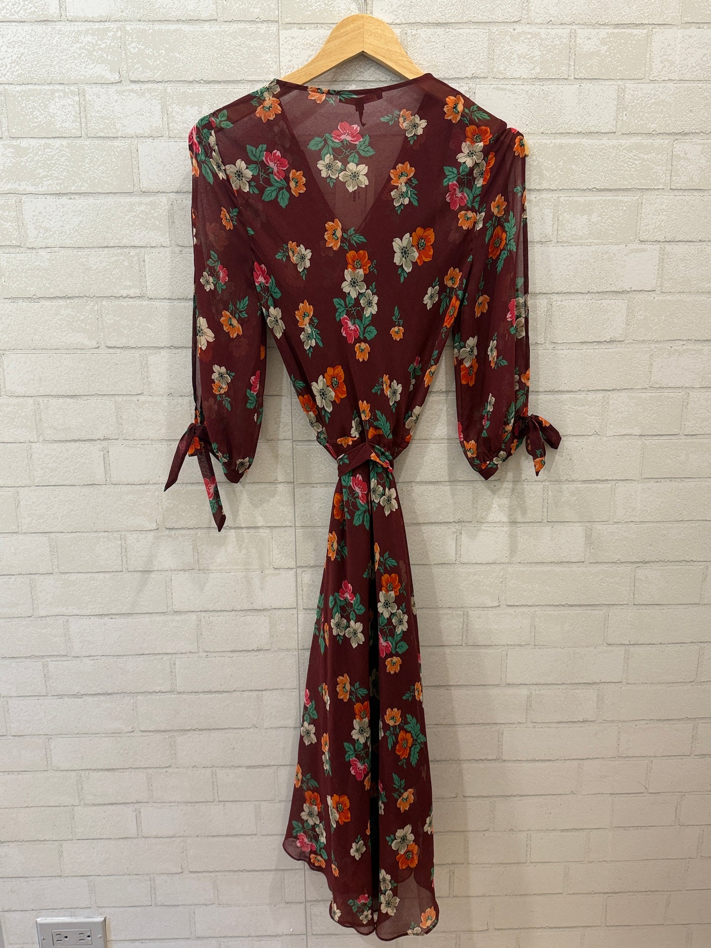 MAJE Floral Belted Wrap Dress / S-1