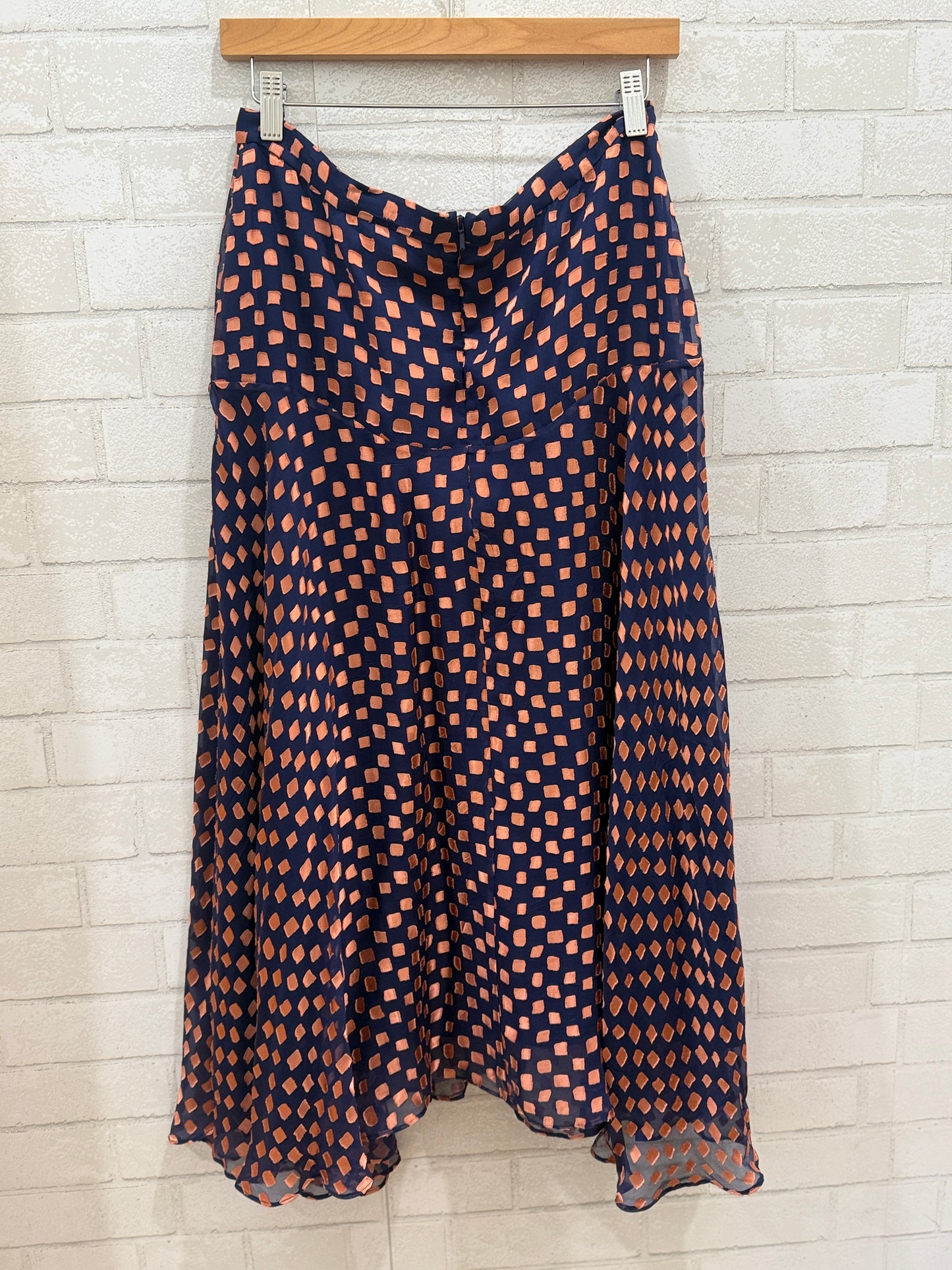SALONI Silk Long Skirt/ US10-L