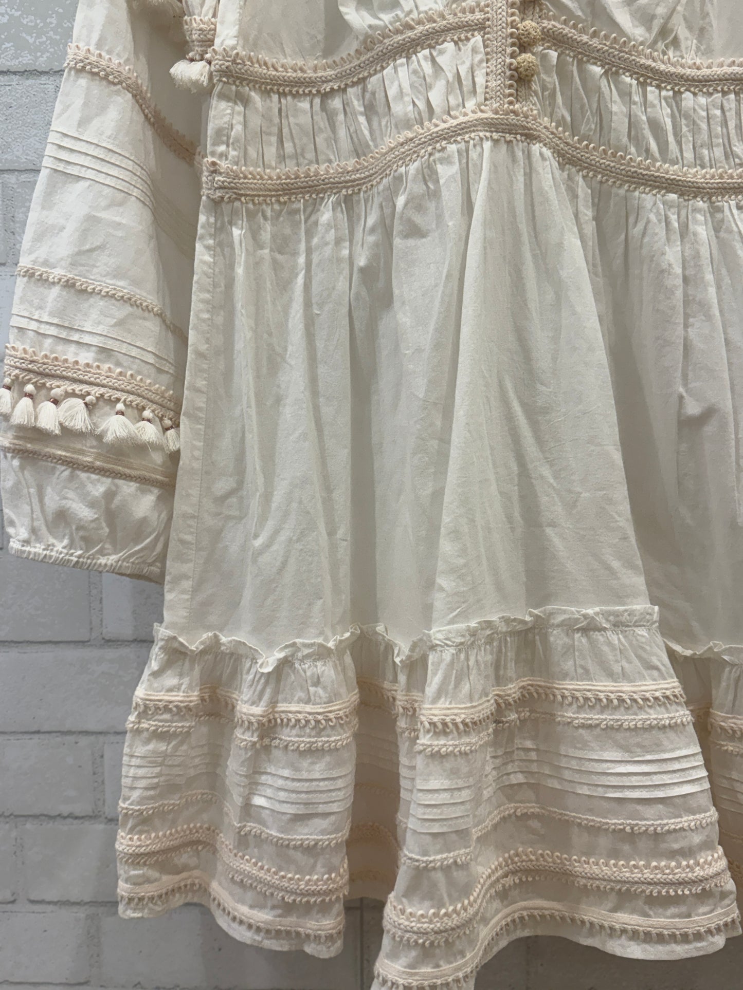 VERONICA BEARD LS Midi V Dress with Buttons/M