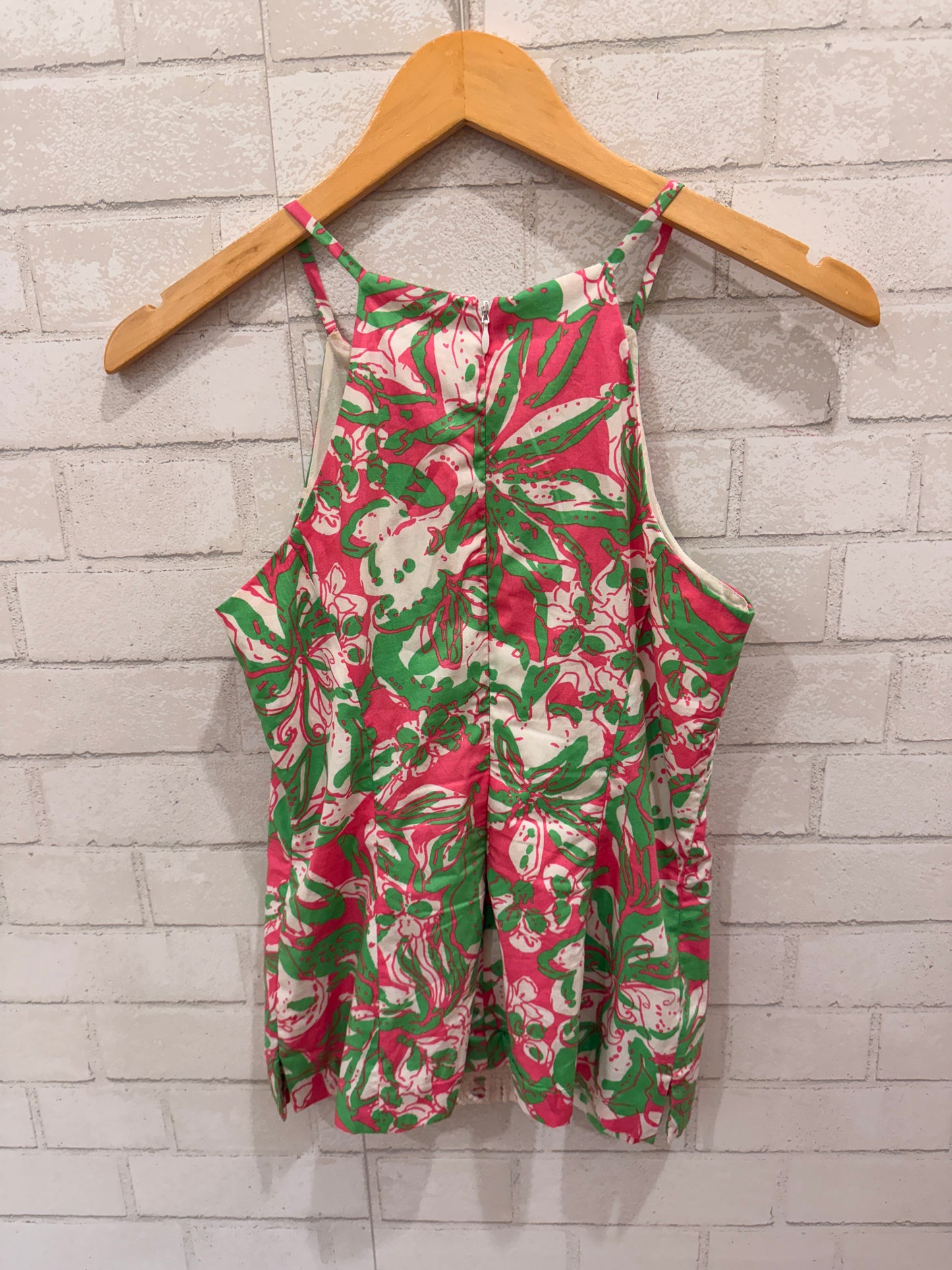 LILLY PULITZER Lace Front Tank Top Pink Green Print / XS-US0