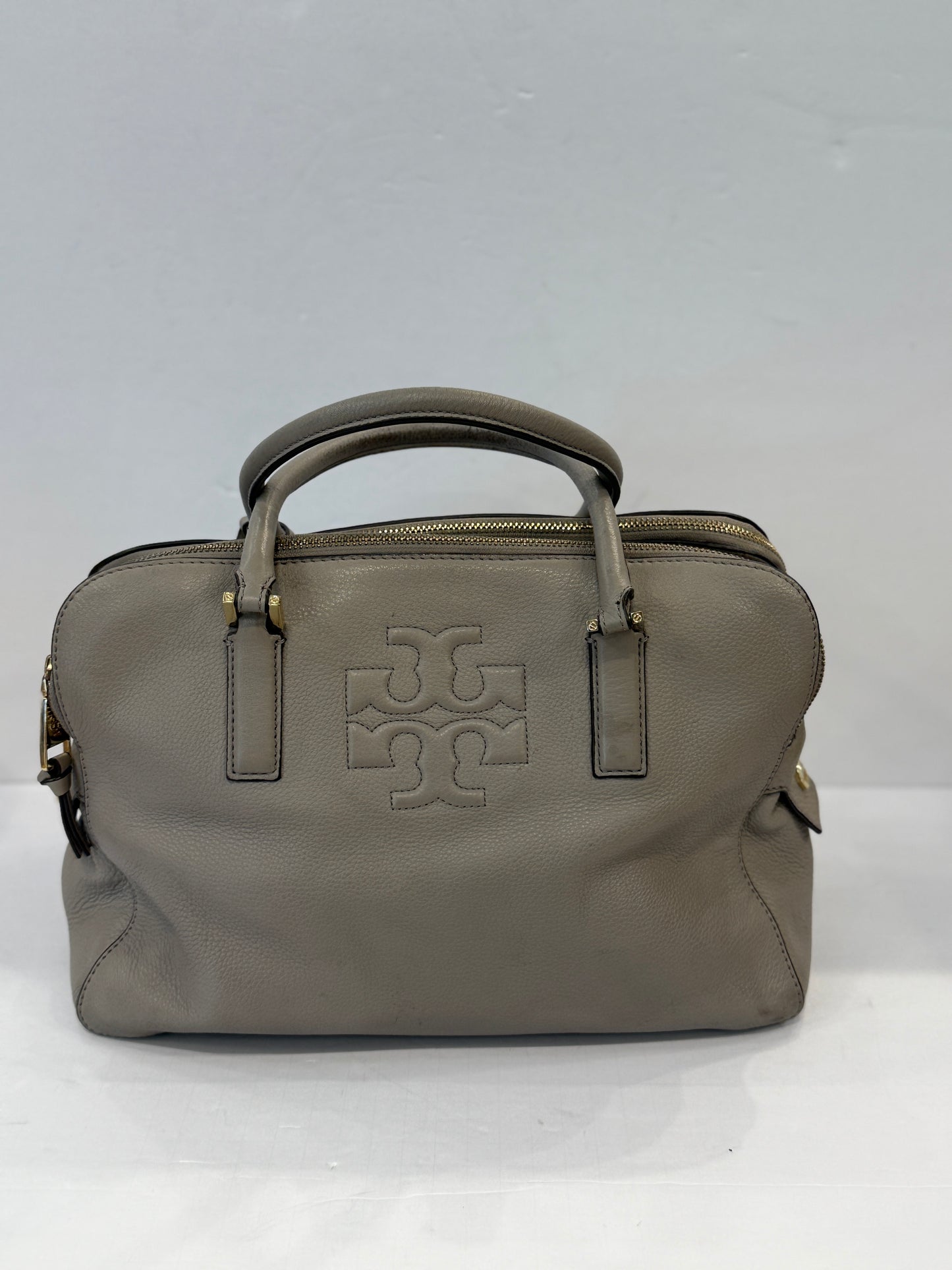 TORY BURCH Leather Triple Zip Satchel Bag