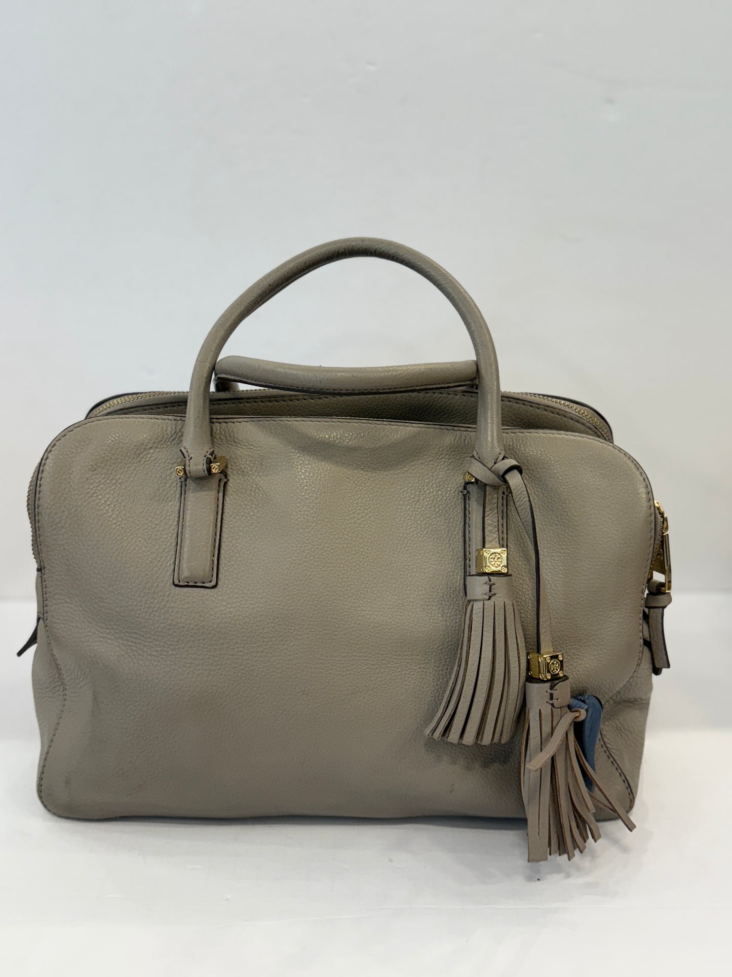 TORY BURCH Leather Triple Zip Satchel Bag