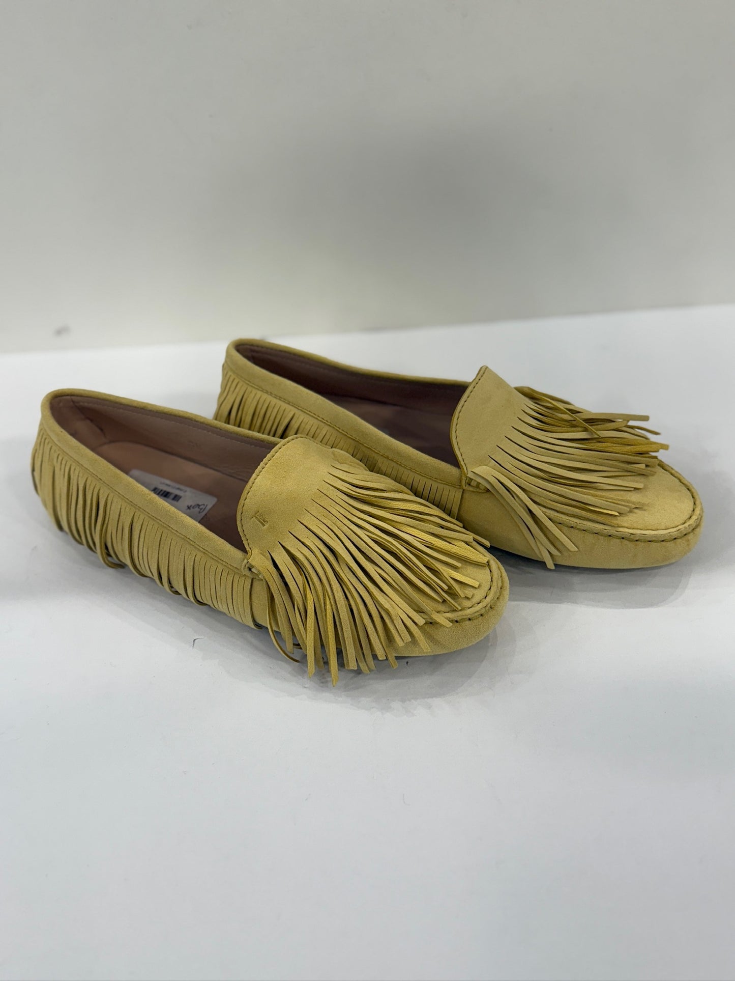 TOD'S NWT Suede Driving Yellow Loafers / US8