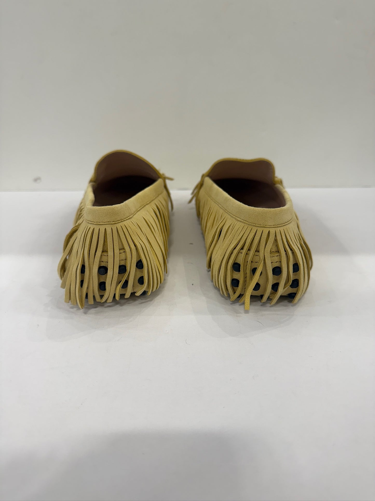 TOD'S NWT Suede Driving Yellow Loafers / US8