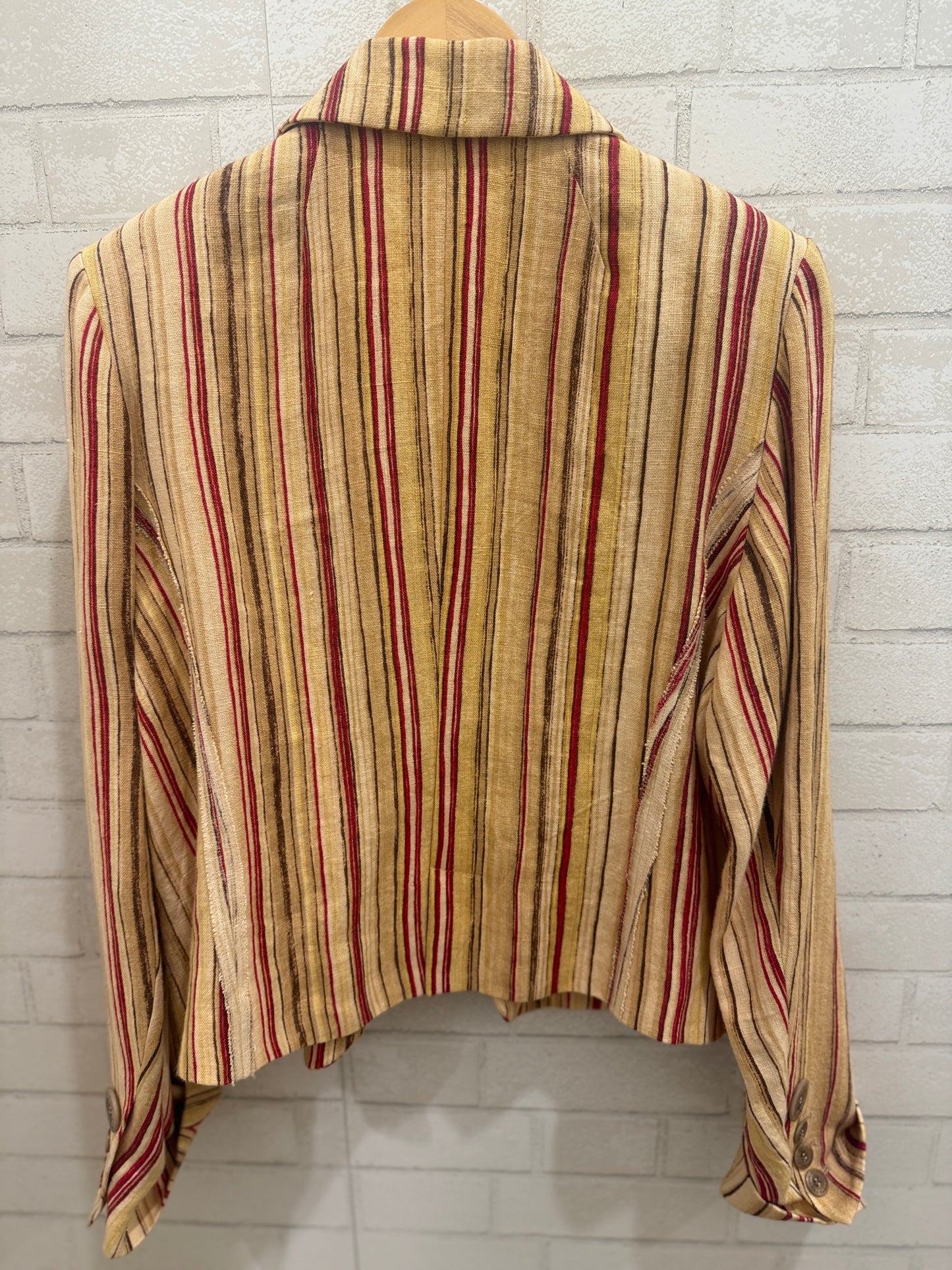 SONYA RYKIEL Striped Linen Blazer / XL-EU46