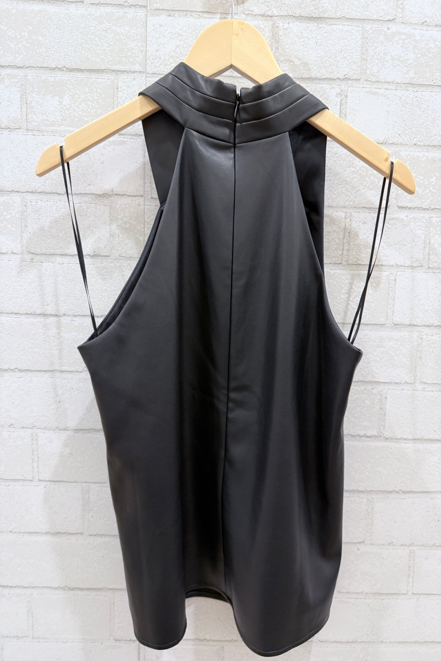 MILLY NWT Vegan Leather Sleeveless Top / S