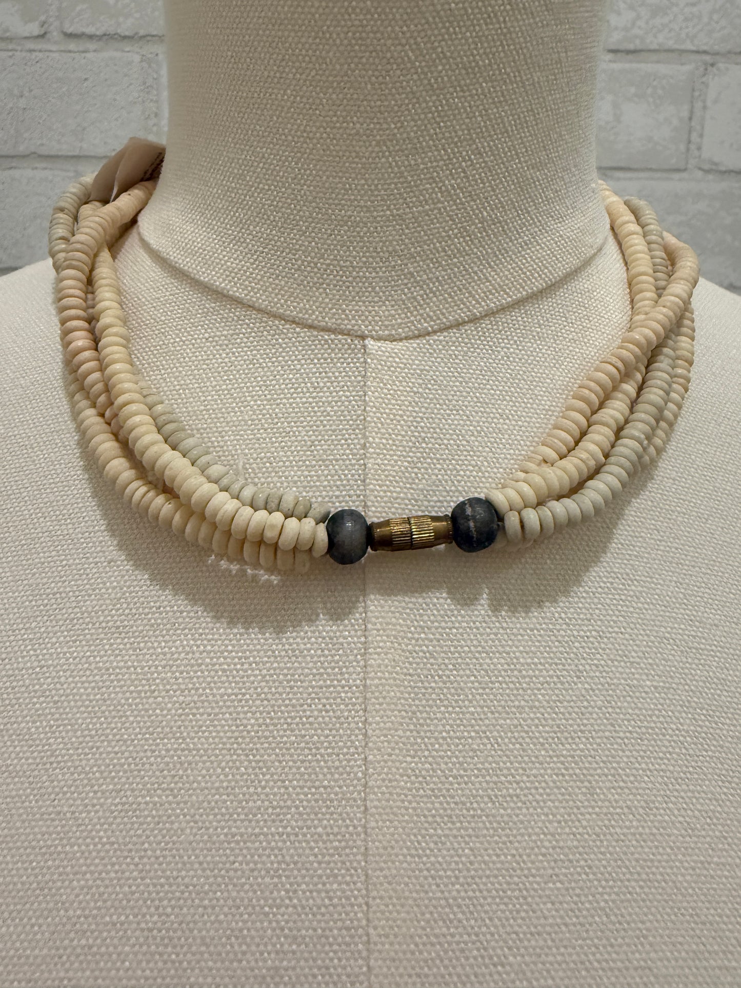 Short beaded 4 layer necklace