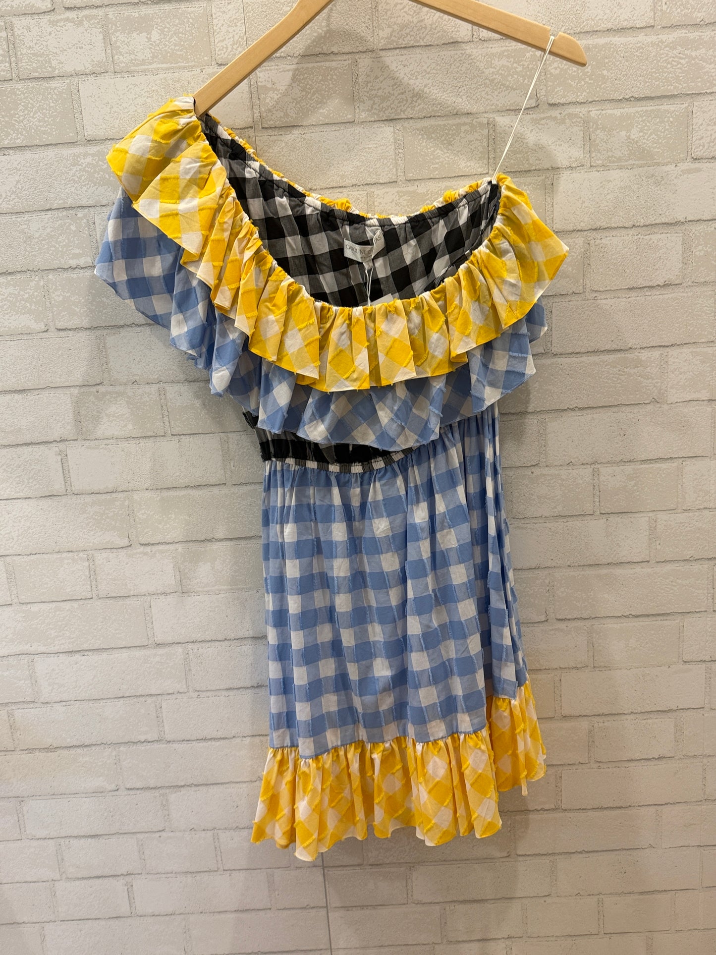 CAROLINE CONSTAS mini one shoulder dress NWT/ S