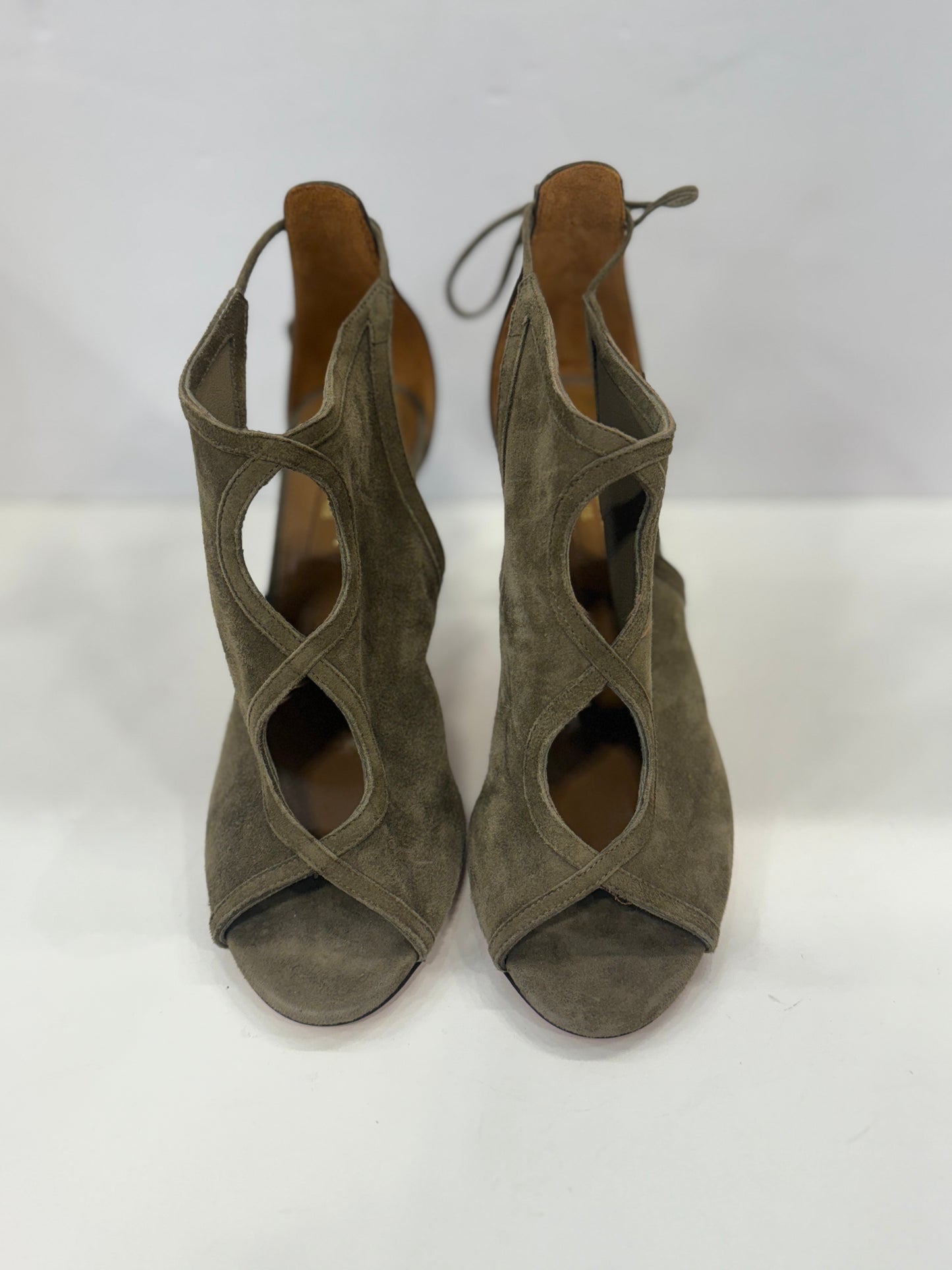 AQUAZZURA Suede High Heels Sandals/ US6 -EU36