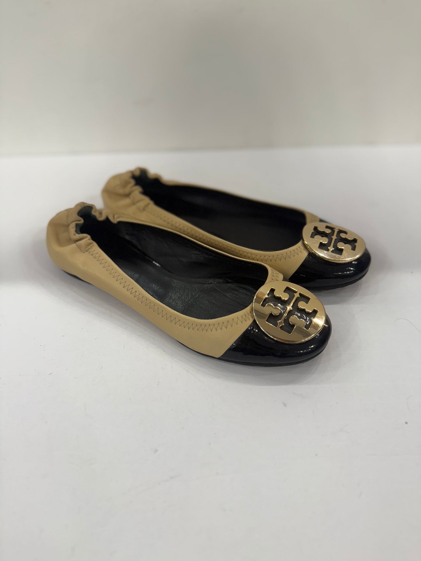 TORY BURCH Ballet Flat Beige&Black / Size 7