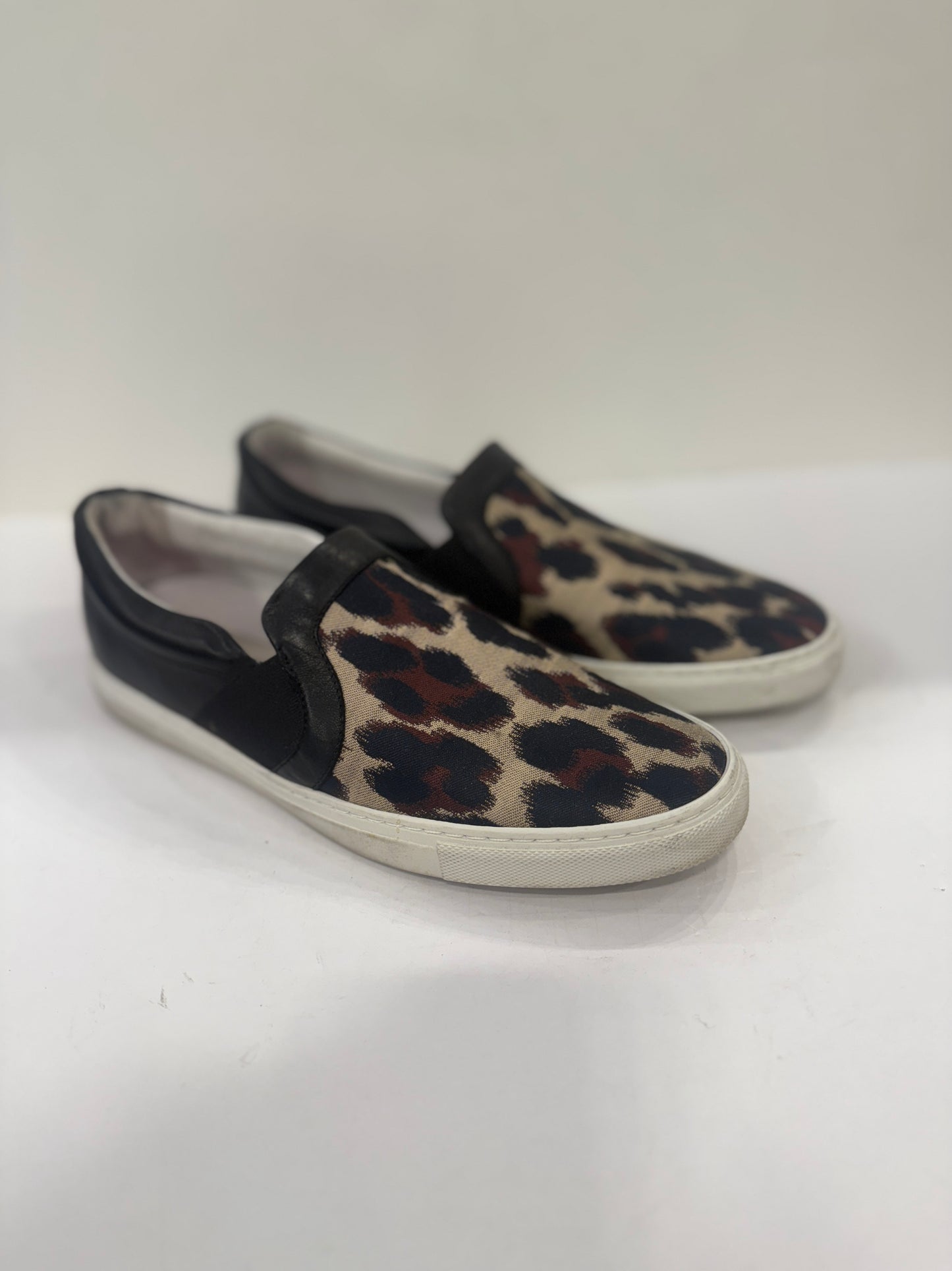 LANVIN Black Printed Pull-On Sneakers / 8.5US-39EU