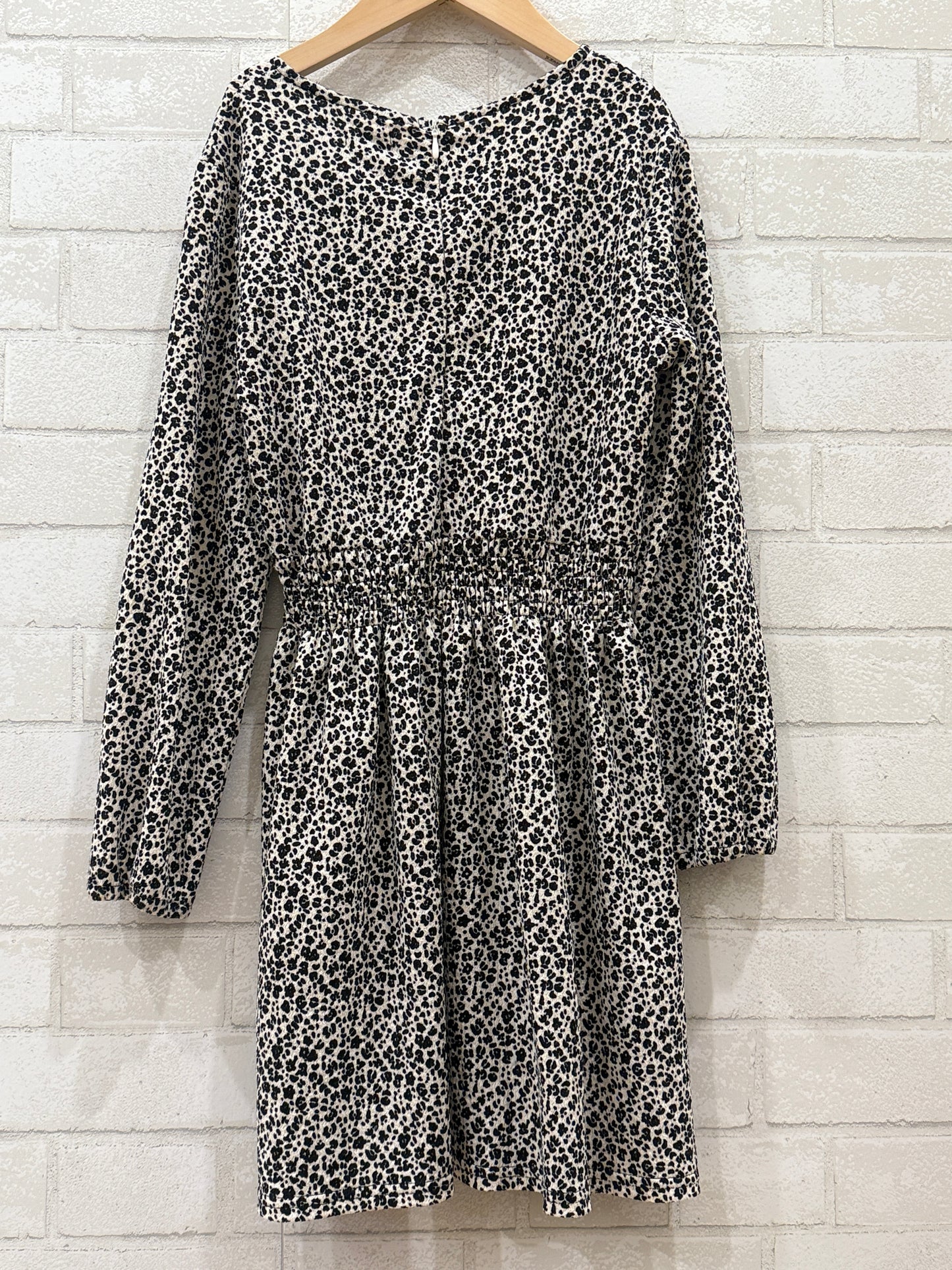 IKKS Cheetah Stretchy Dress LS / 10Y
