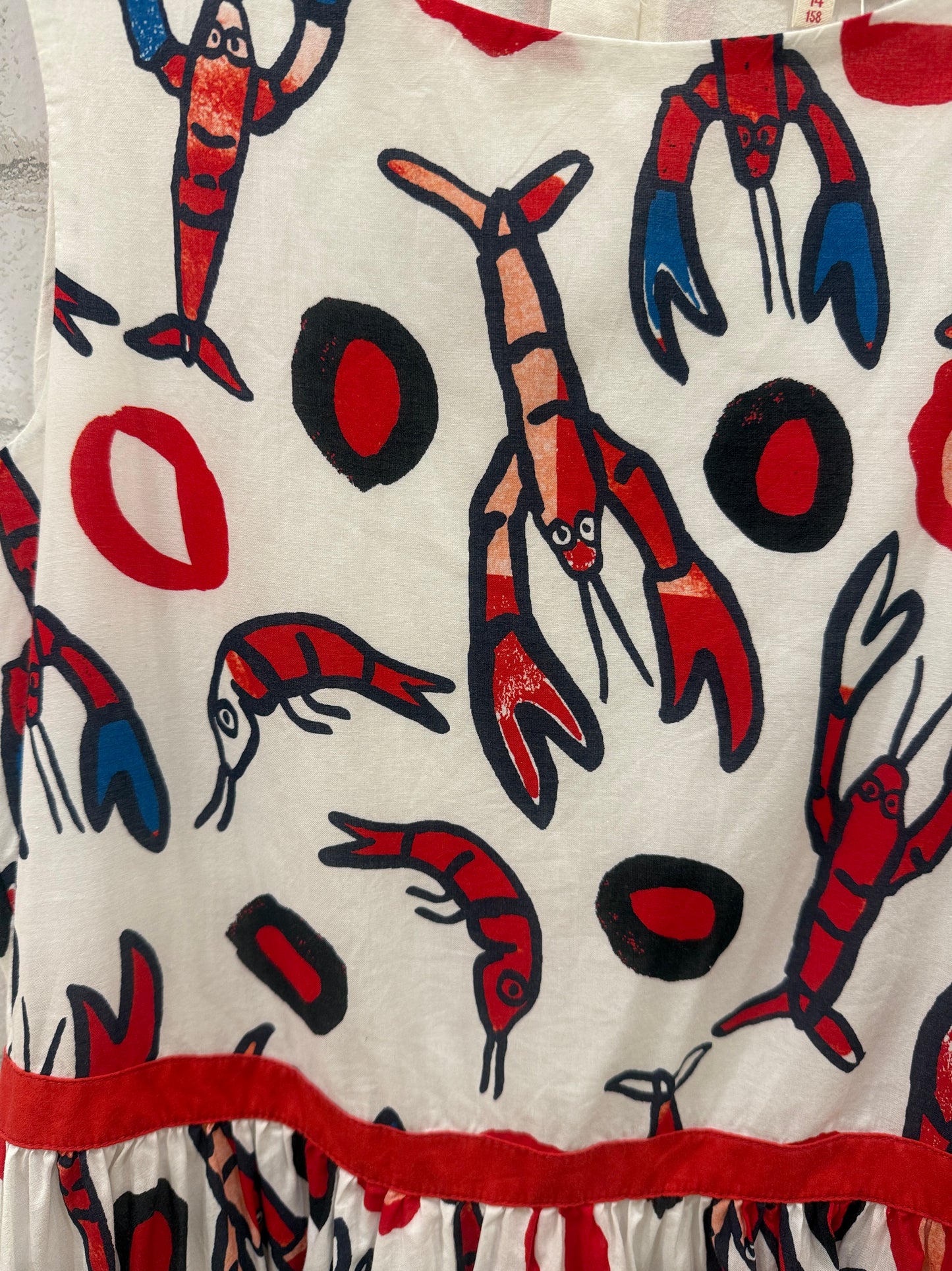 CATIMINI Lobster printed Voile Dress 14Y