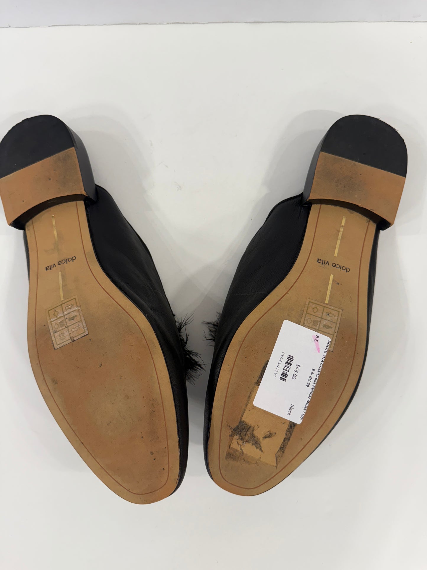 DOLCE VITA Criss-Cross Feather Mules / US: 8.5- EU:39