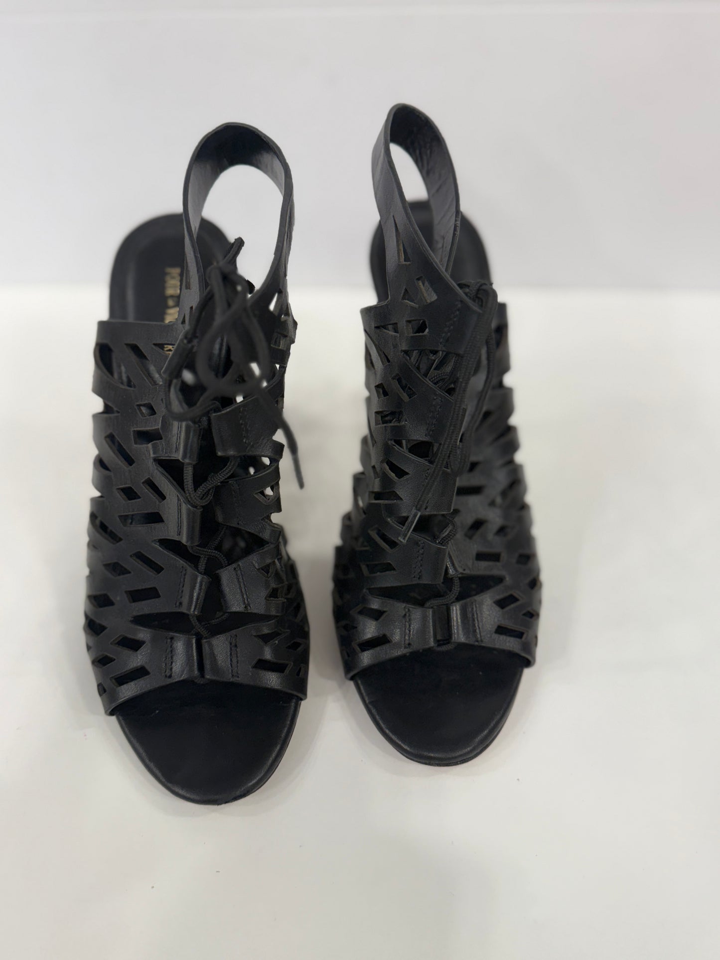 POUR LA VICTOIRE Sling Bacl Leather Cut / US: 8.5- EU: 39