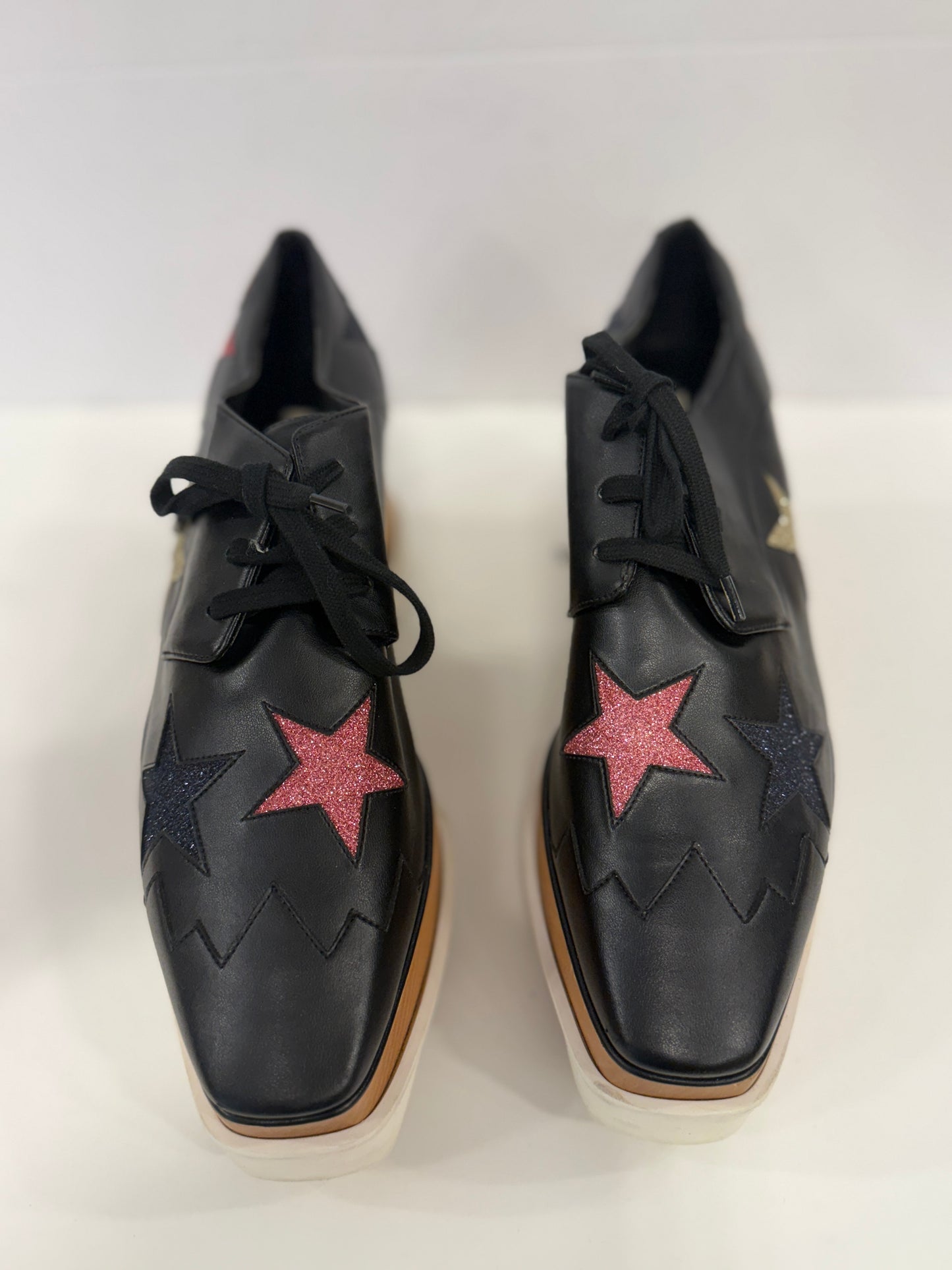 STELLA MC CARTNEY Colorblock Oxfords With Stars/ US: 8- EU: 38.5
