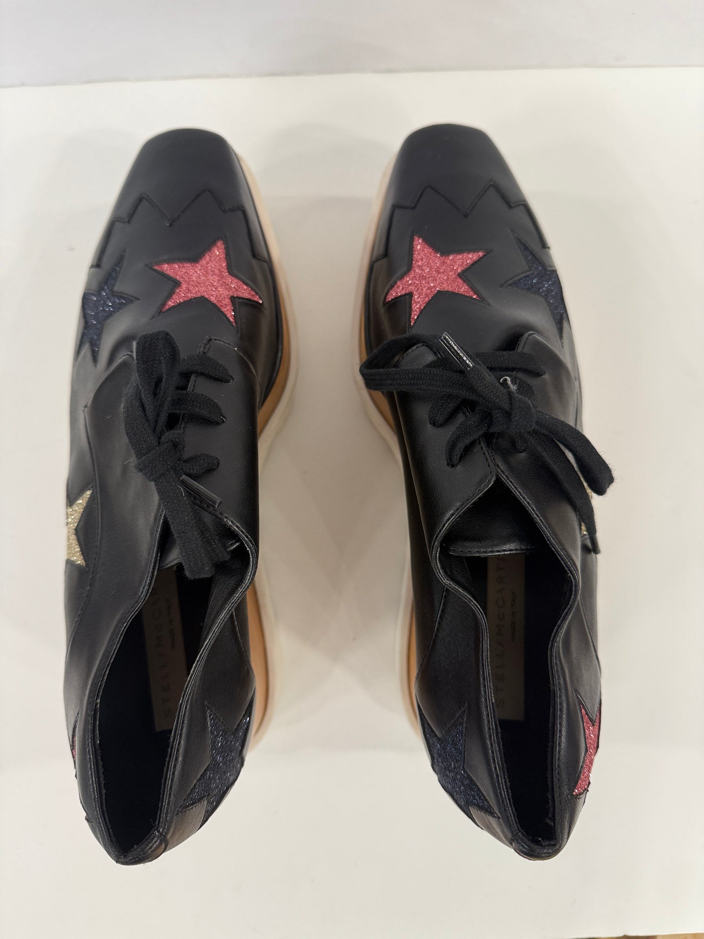 STELLA MC CARTNEY Colorblock Oxfords With Stars/ US: 8- EU: 38.5