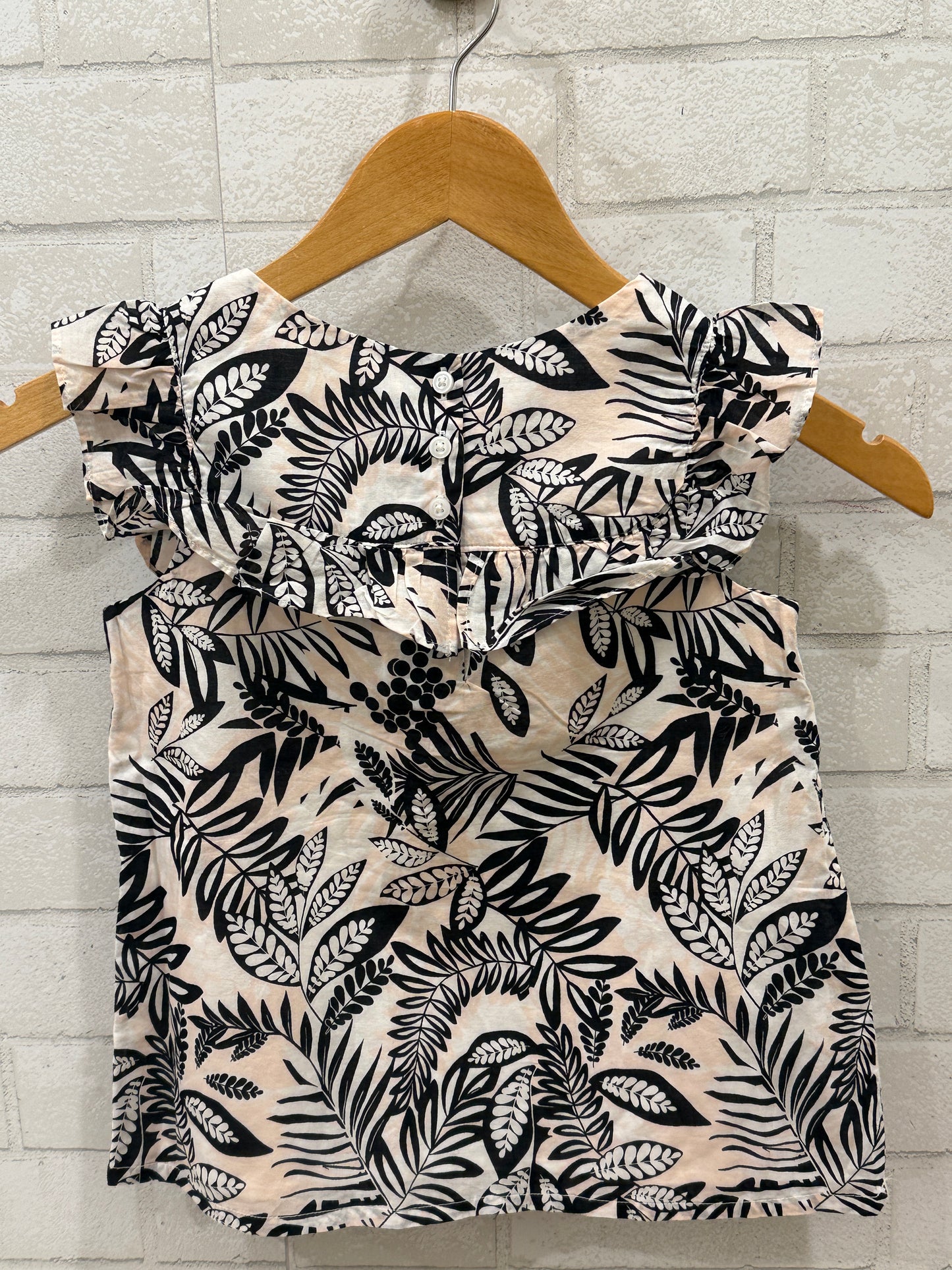 JANIE & JACK NWT Black and White Printed Sleevless Top / 7Y