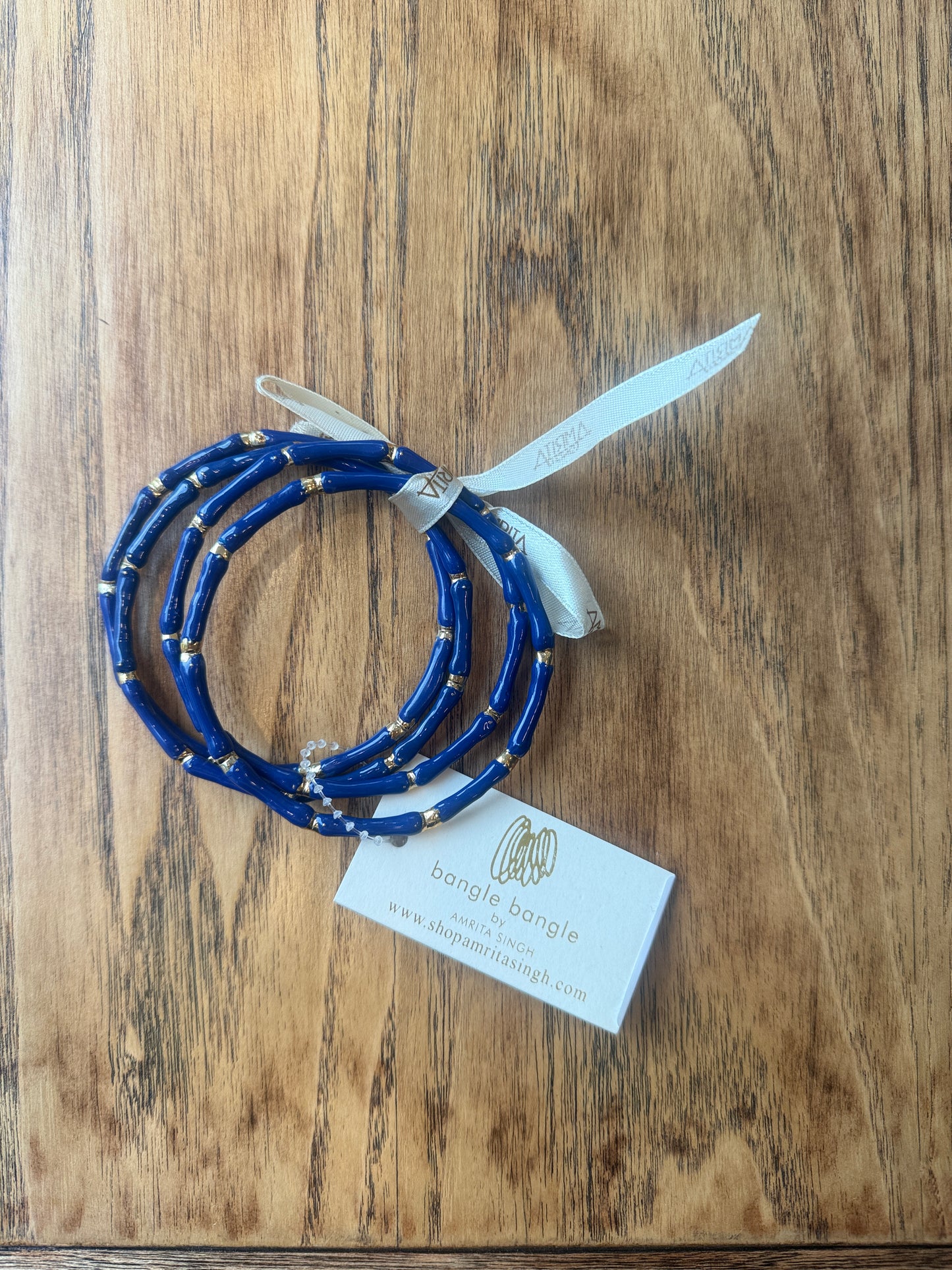 BANGLE BANGLE Blue+Gold Enamel Set