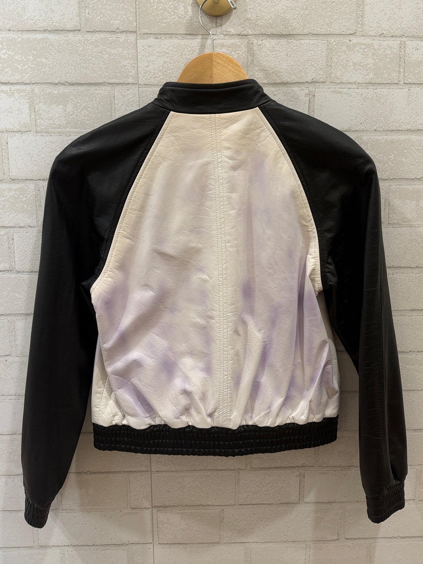 ALICE+OLIVIA Zipped Cow Leather Jacket / XS-EU34
