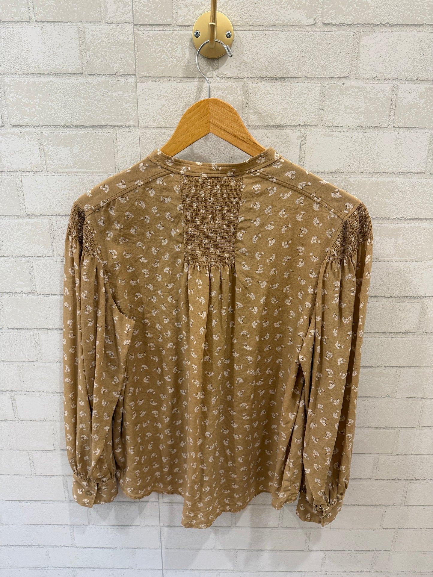 REBECCA TAYLOR LS Silk Flowers Blouse/ L