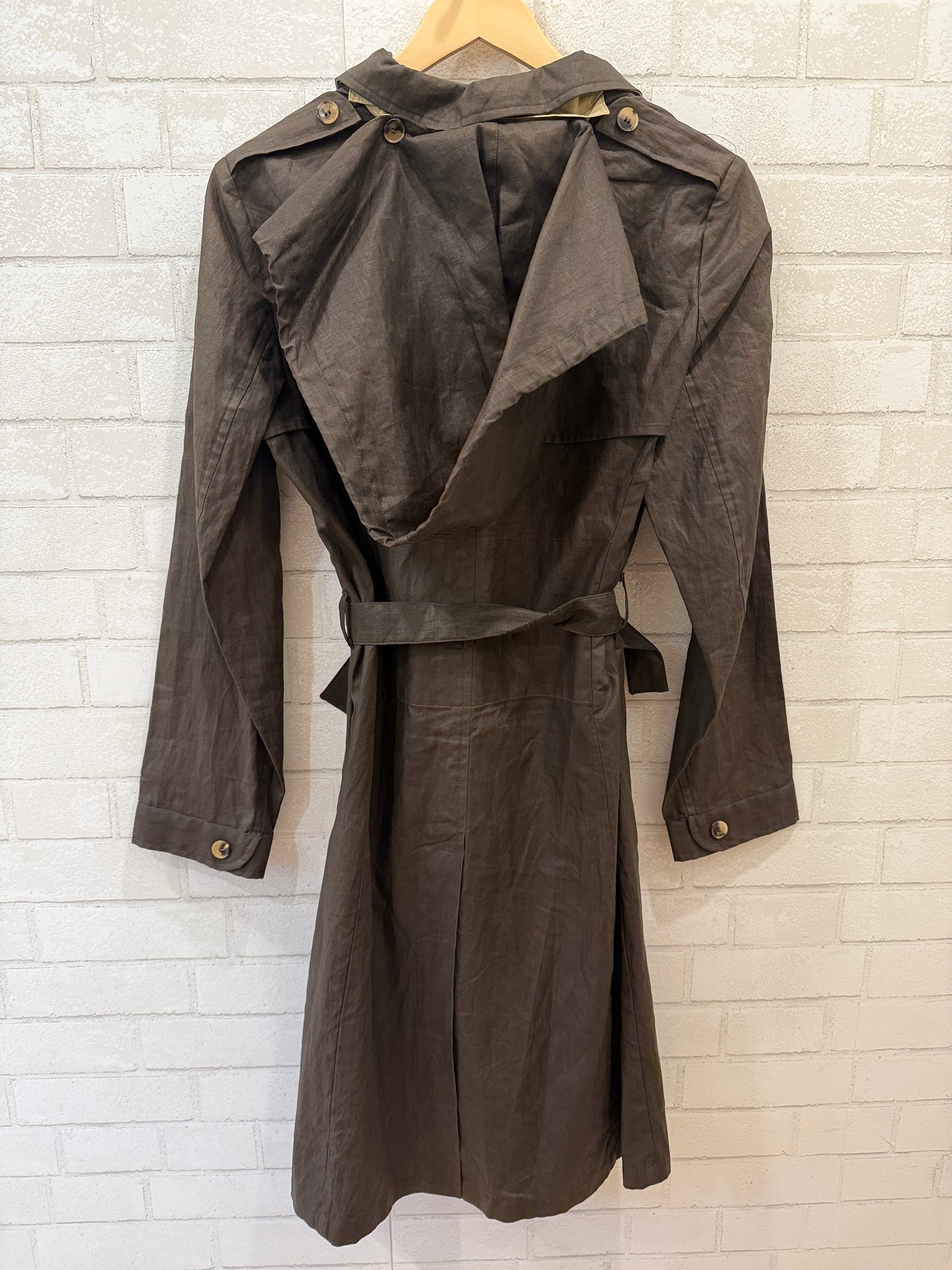 POUR PARTIR Brown Linen Trench / M