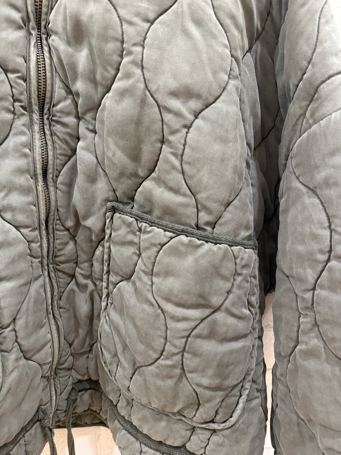 NO BRAND Quilted Zipped Jacket with Pockets/ XL