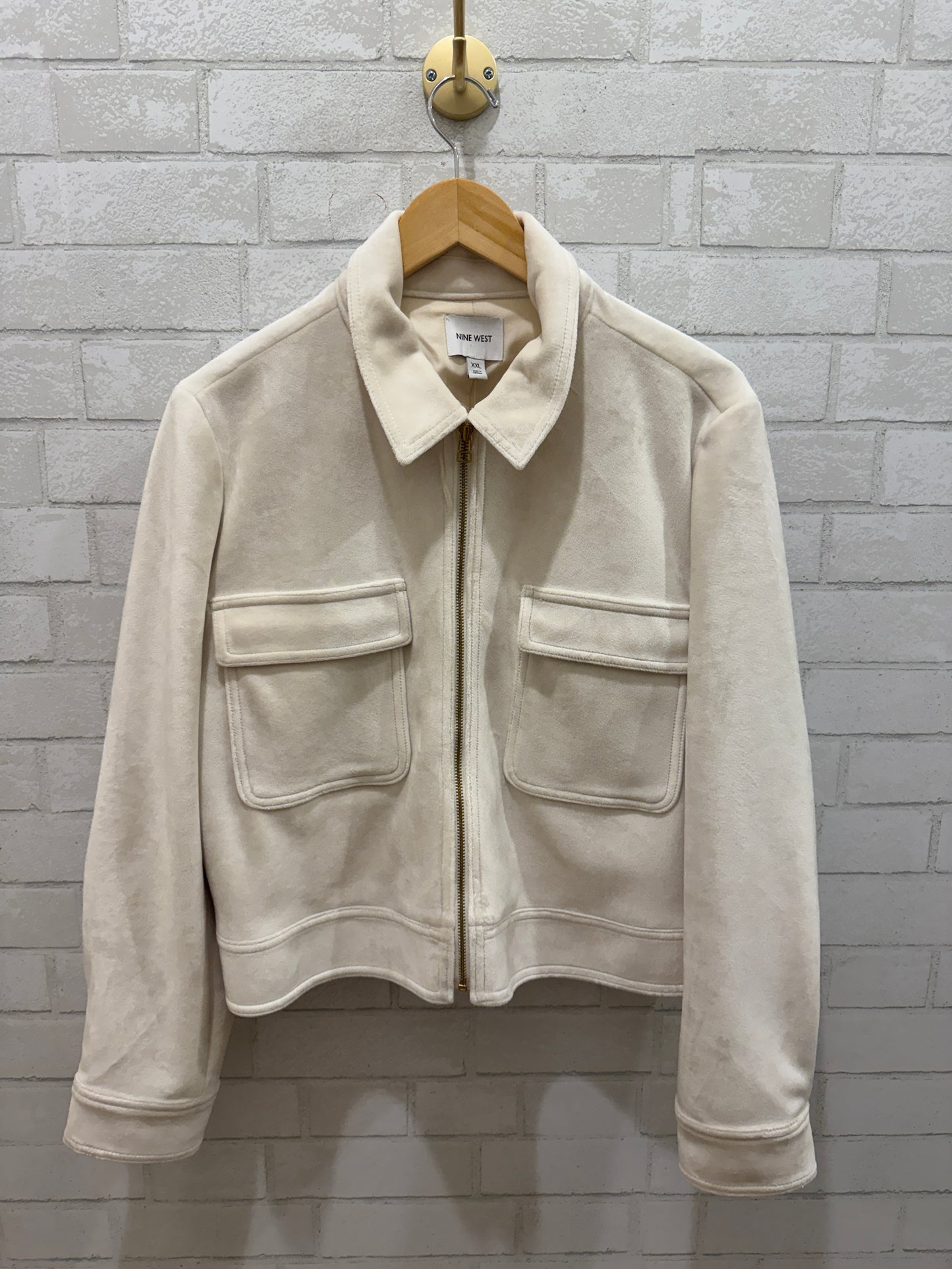 NINE WEST Velvet Zipped Jacket/XXL