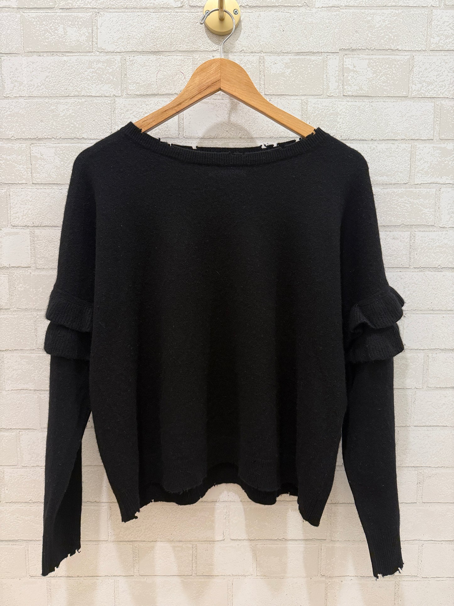 CURRENT ELLIOTT Cashmere Ruffle Sweater/ XS