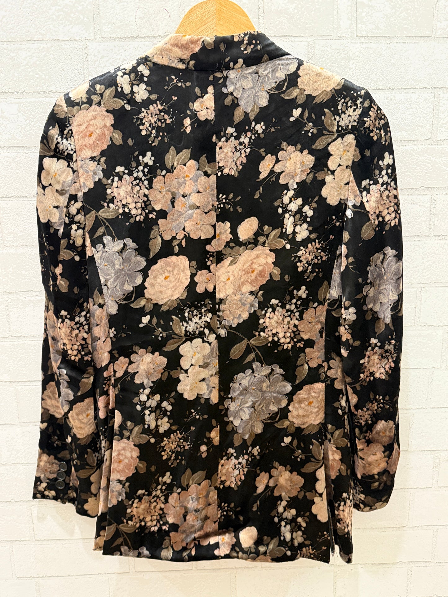 DOLCE GABBANA Velvet Flowers Buttoned Blazer/ S