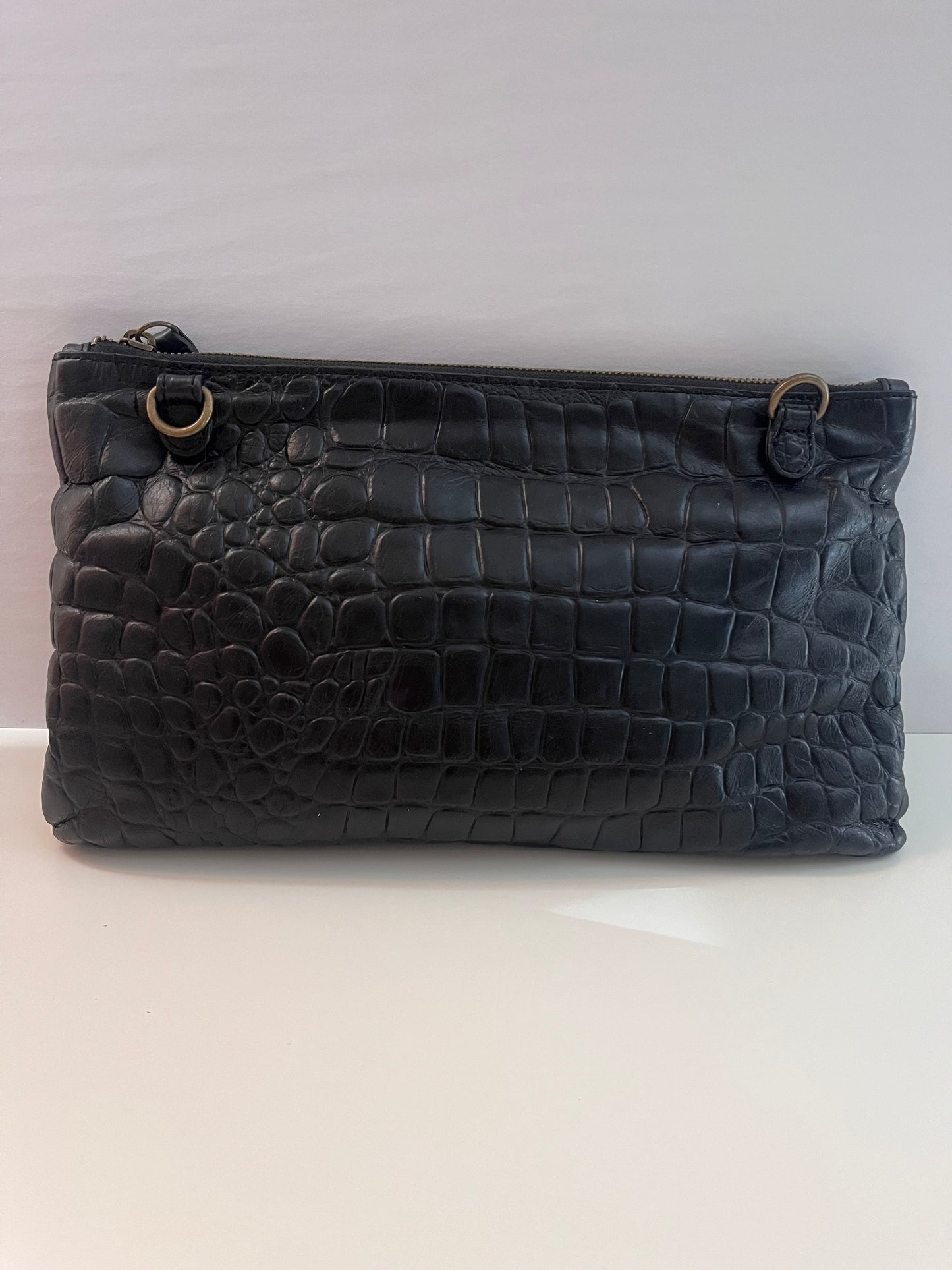 LIEBESKIND Leather Clutch w/ Removable Strap