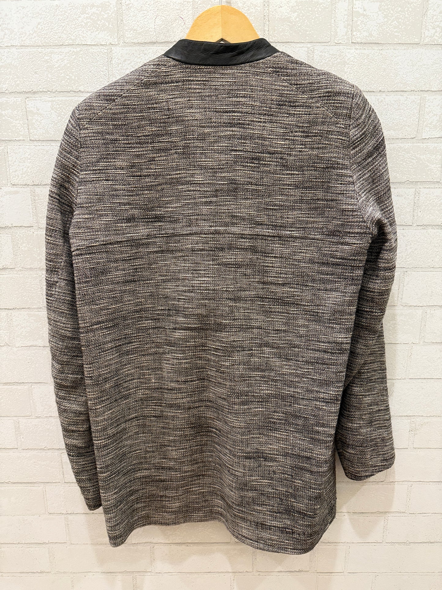 MAJE Long Zip Linen Blend Jacket / M-EU38