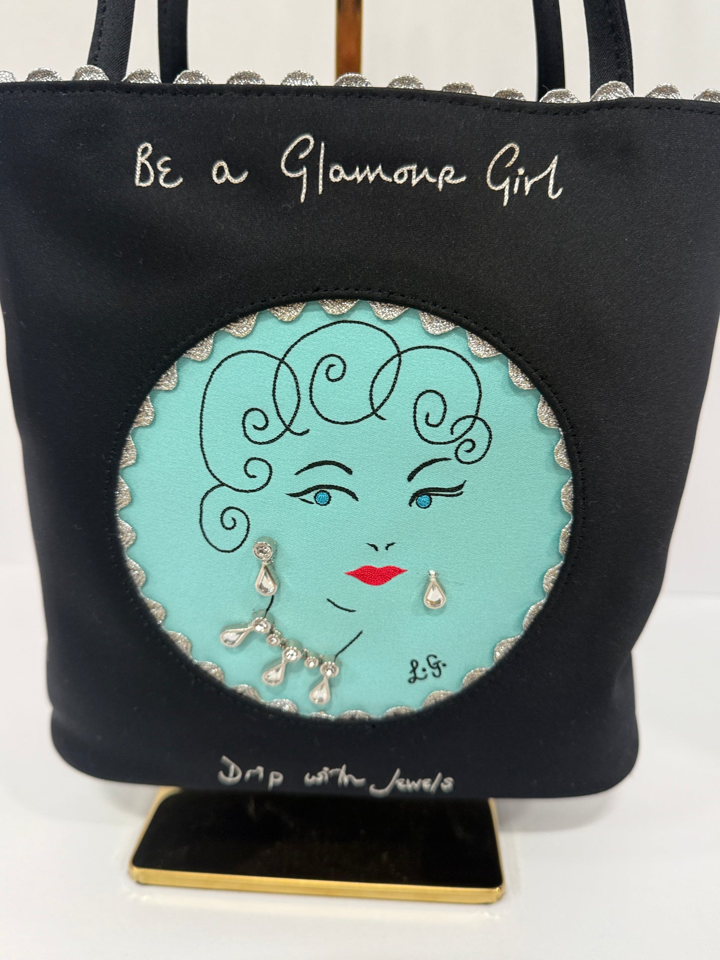 LULU GUINESS Silk Evening Bag/ OS