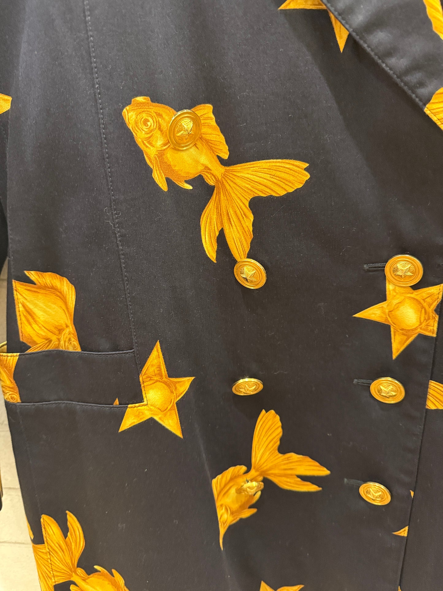 ESCADA MARGARETHA LEY Goldfish Cotton Blazer/EU44-XL