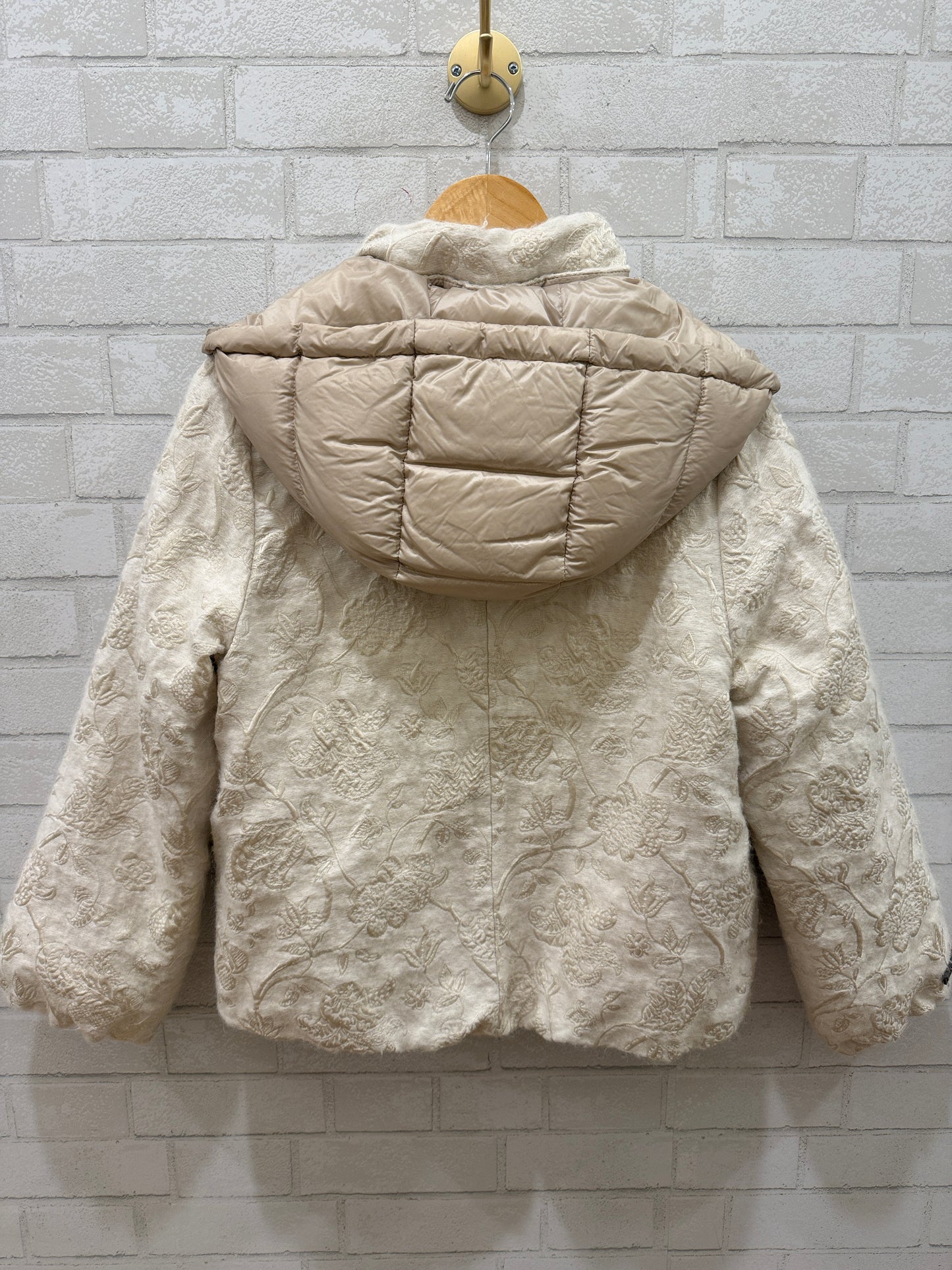 PESERICO LS Embroided Wool Padded Down Jacket with Hood/ EU38_S