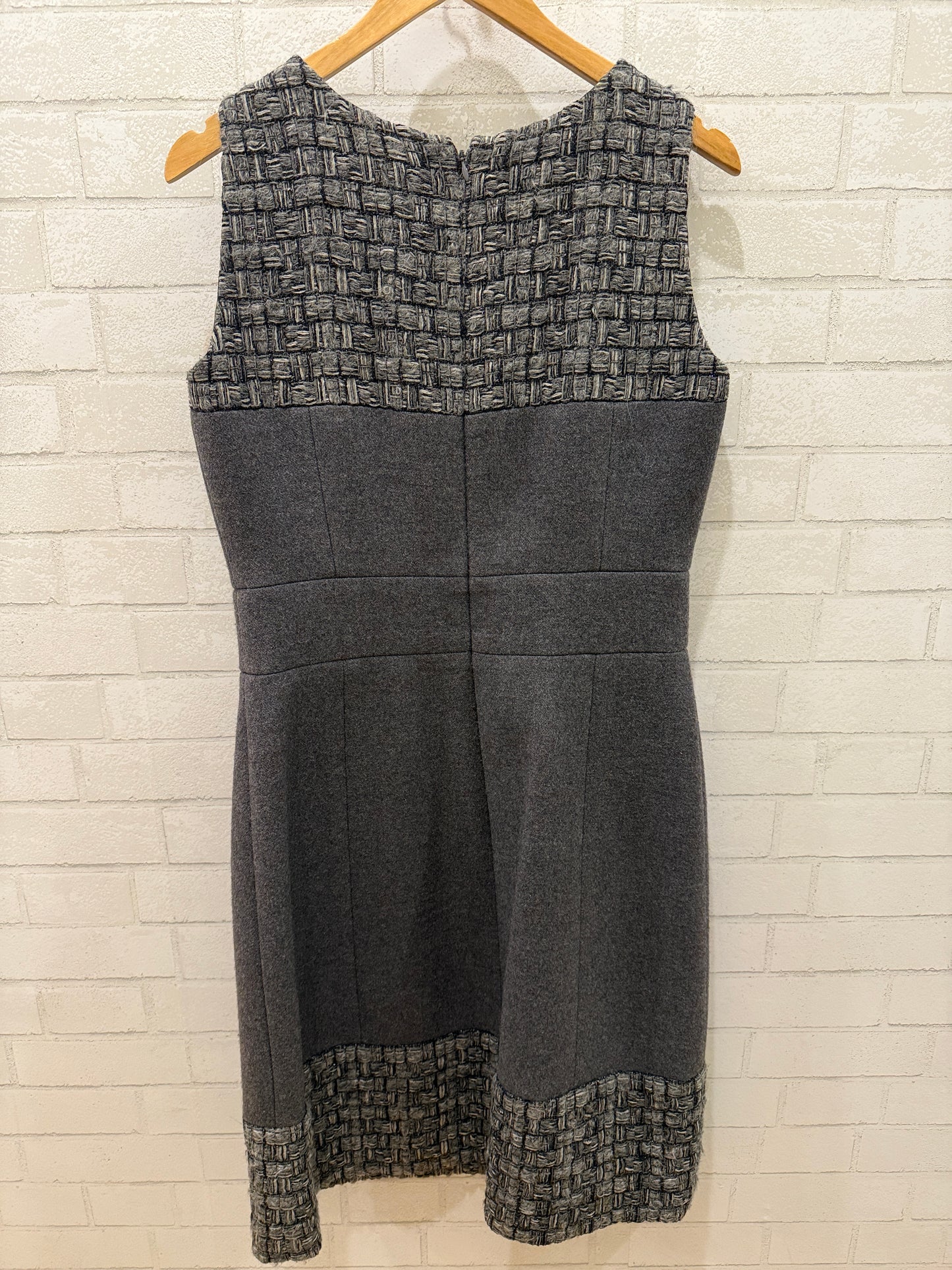 CHANEL Wool Cashemere Coco Button Tweed Midi Dress / L- EU42