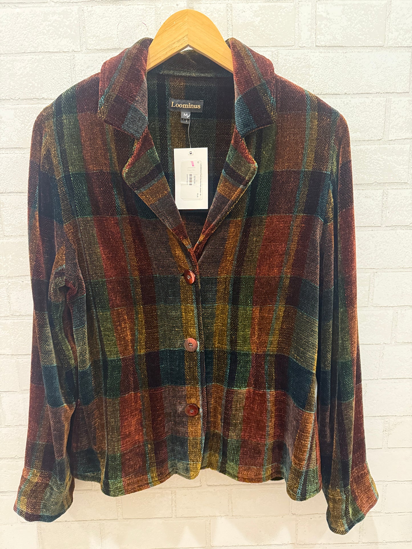 LOOMINUS Plaid Handwoven Jacket / M