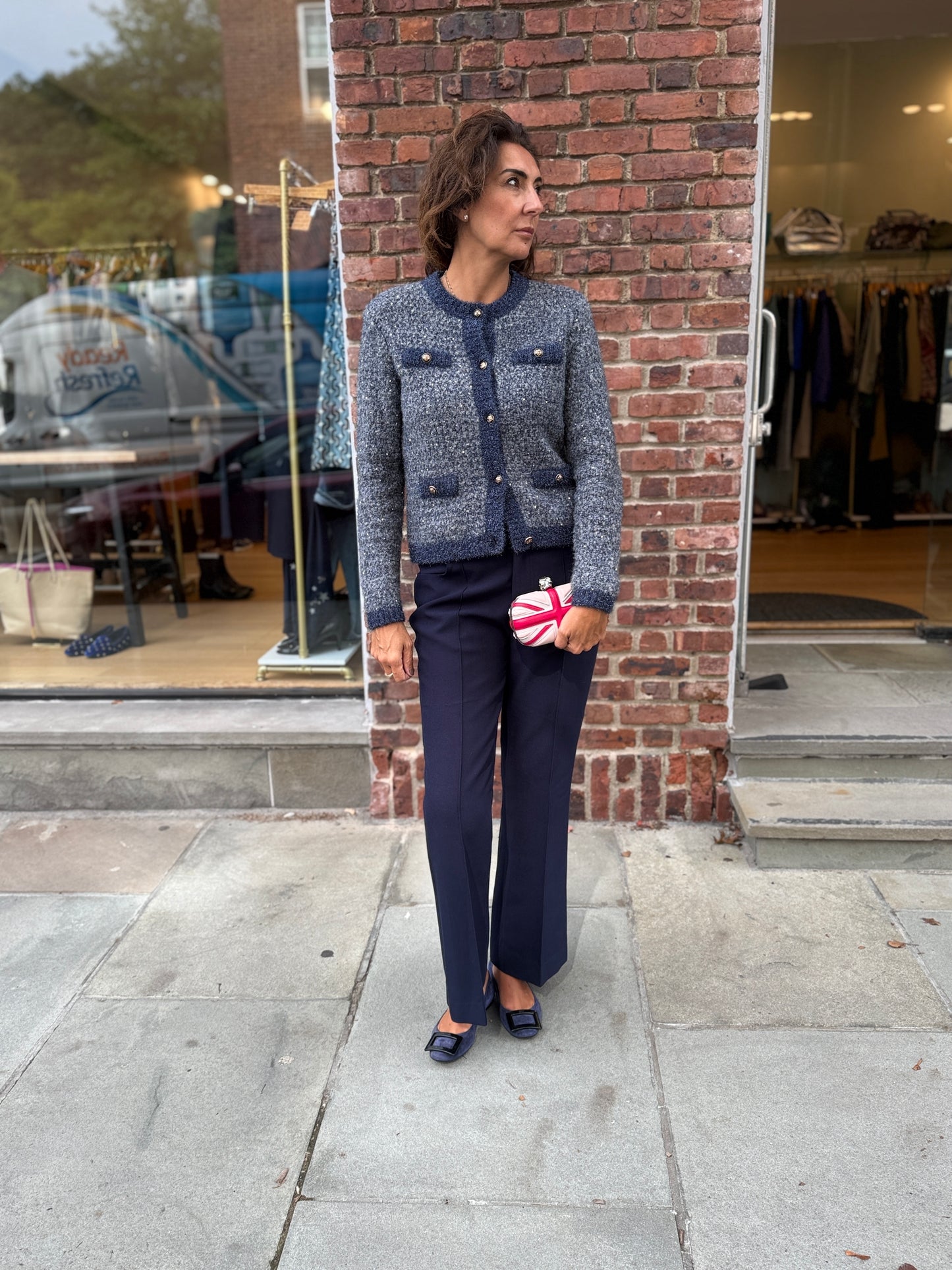 ALEXANDER MC QUEEN Leather Britannia Box&Clutch