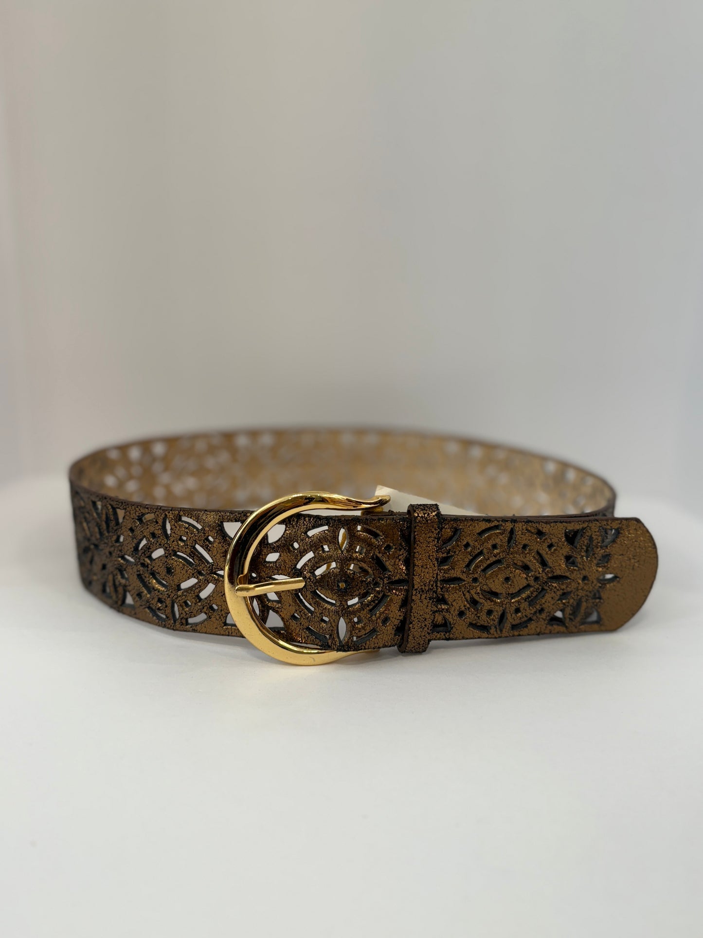 OSCSR DE LA RENTA Large Leather Belt/ US M-EU 40