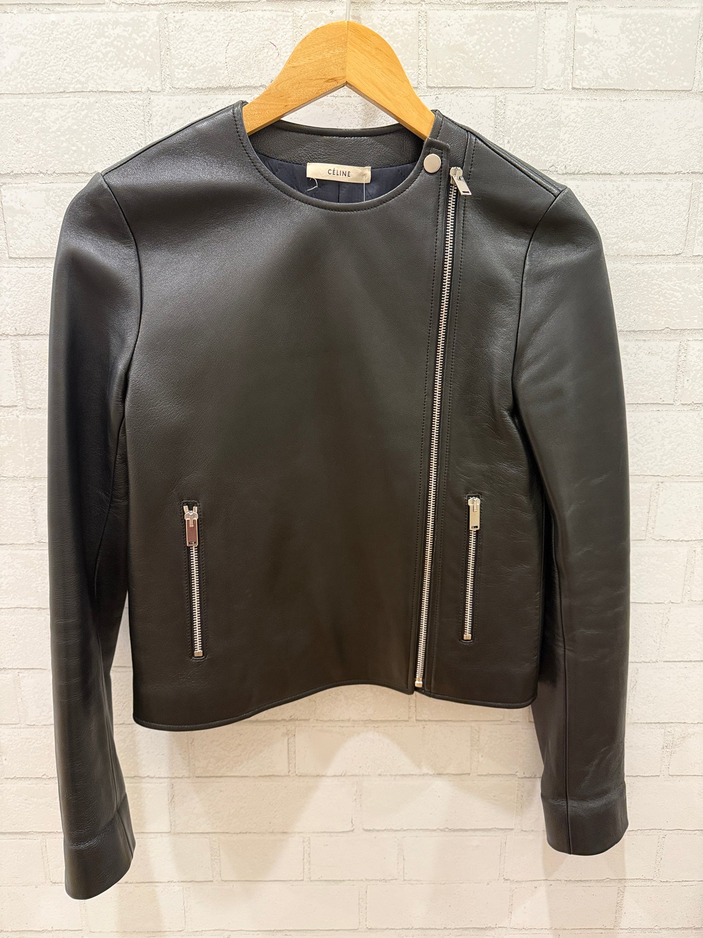CELINE Leather zipped Jacket / S-EU36