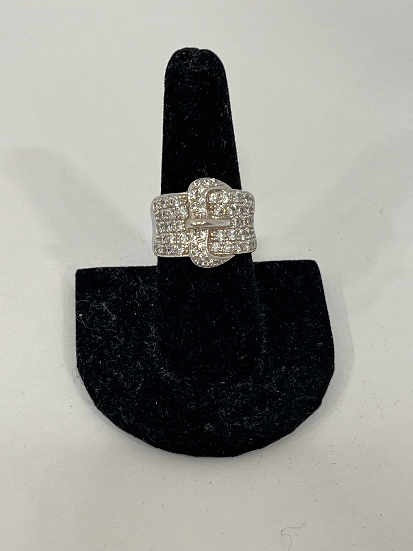 NO BRAND Buckle Ring Rhinestones