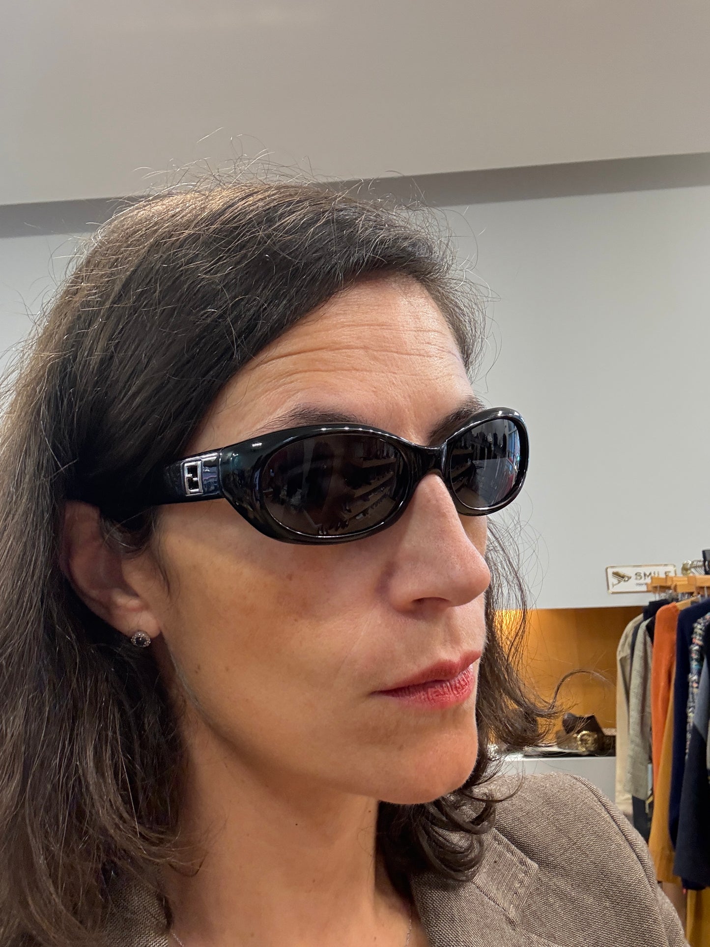 FENDI Vintage FS 197 Black Zebra Sunglasses/OS