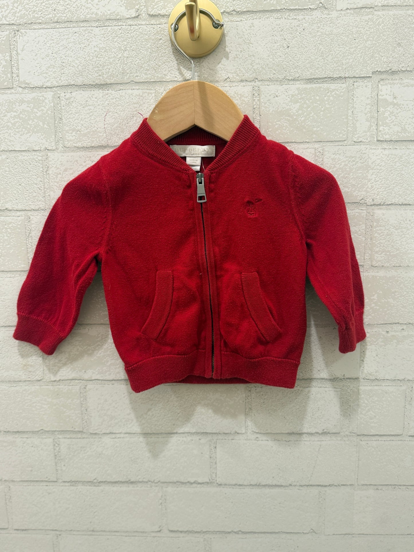 BURBERRY LS Zip Cardigan / 6M