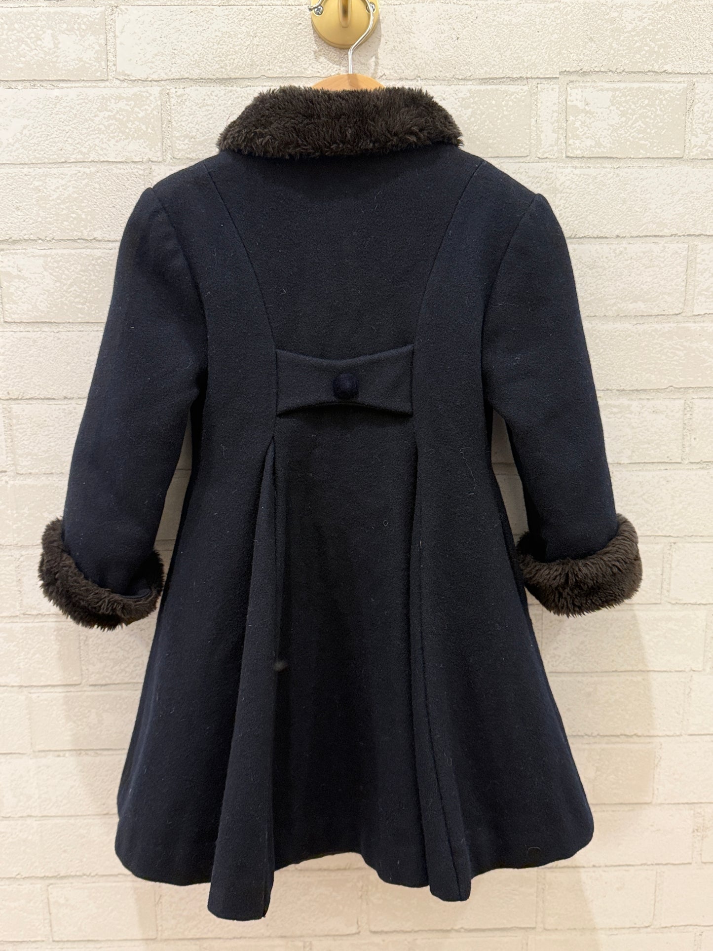 STEPHANIE MATHEWS Button Up Wool Coat/ 3Y