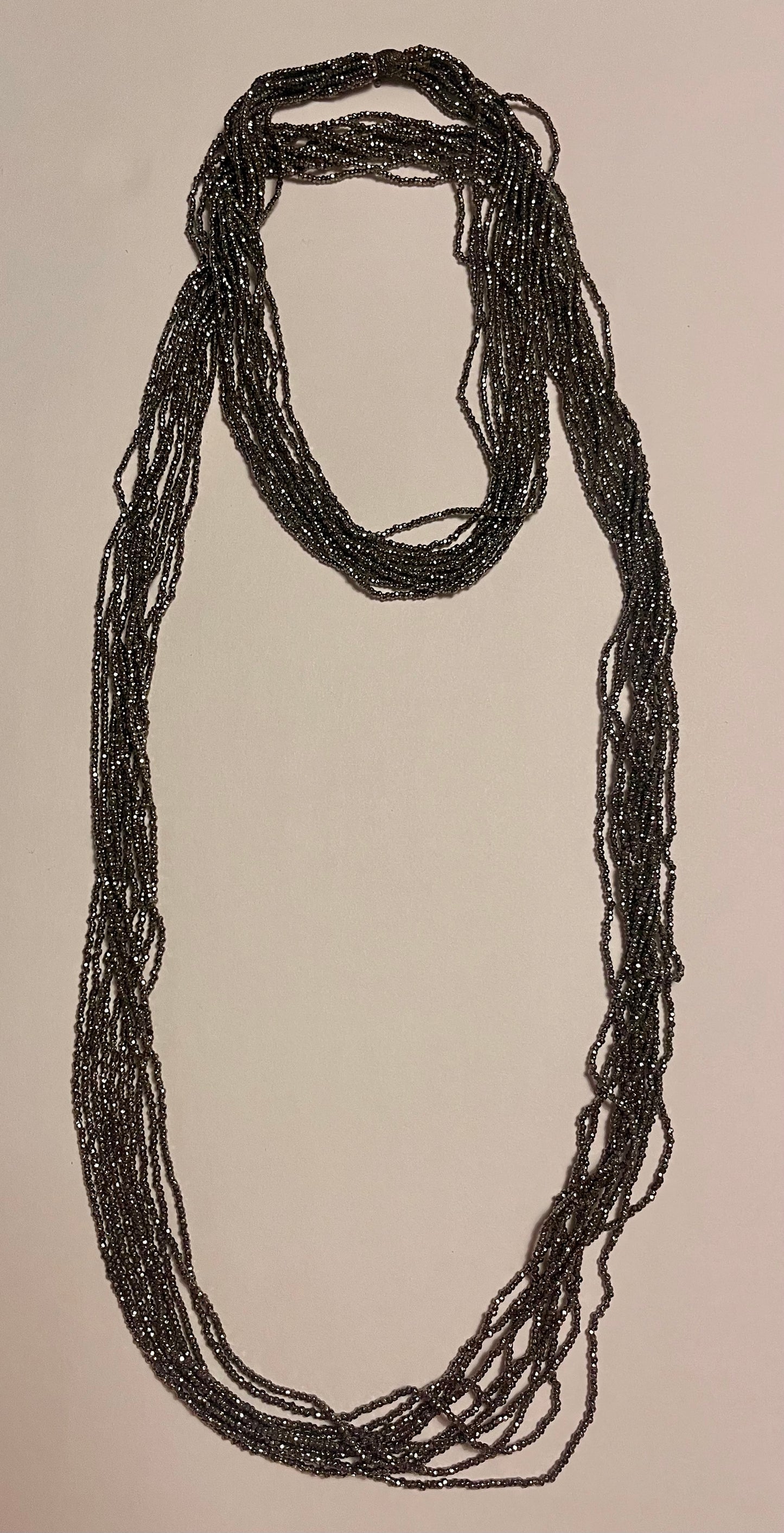 NO BRAND Long Multi-Strand Glass Beaded Necklace