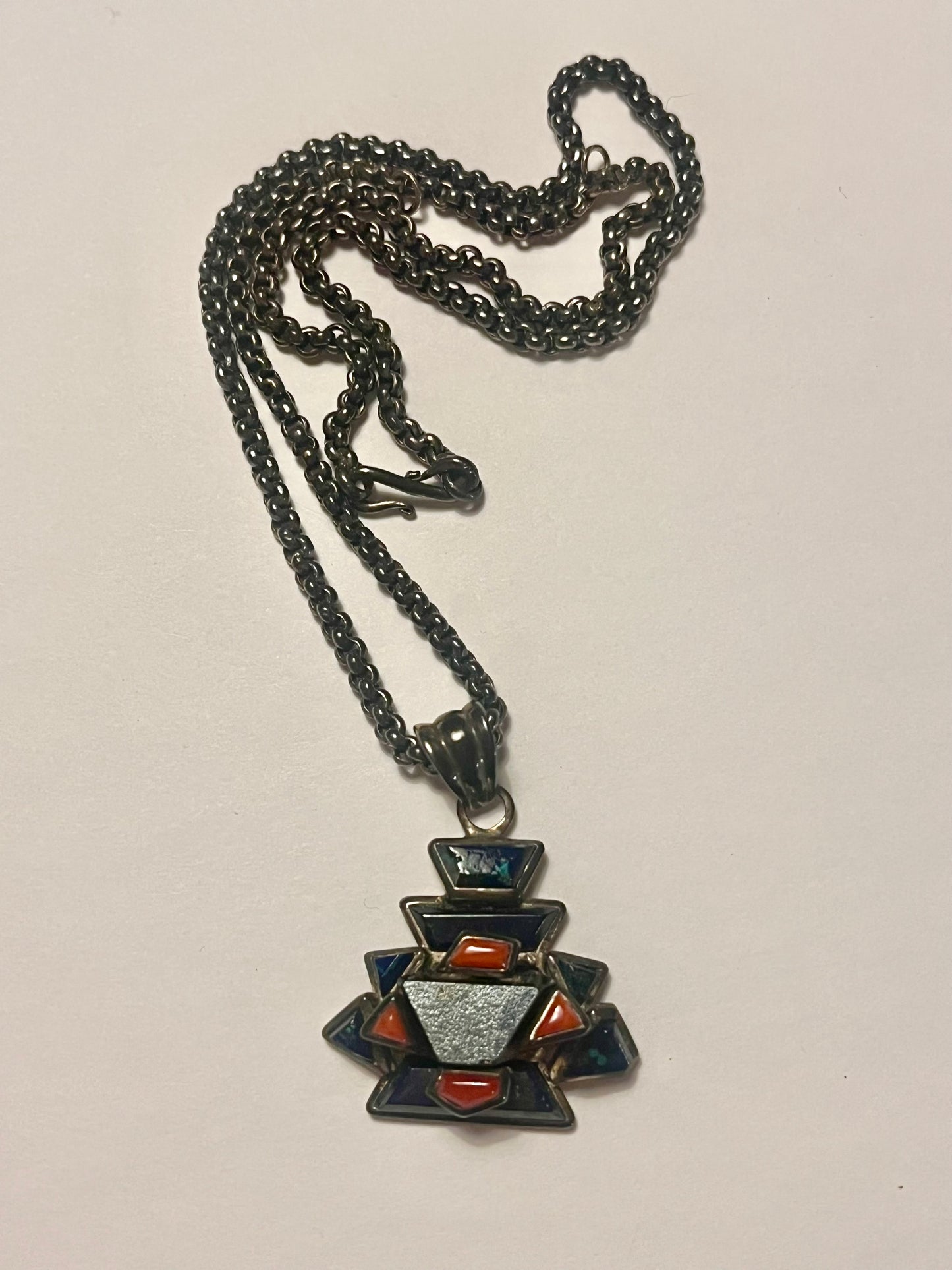 CHAMADE JEWELERS Multi Stones Contemporary Pendant Necklace