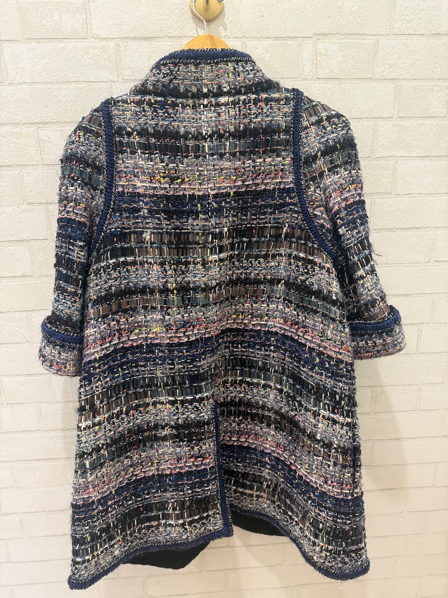 CHANEL 3/4 Sleeves Tweed Coat / XL-EU48