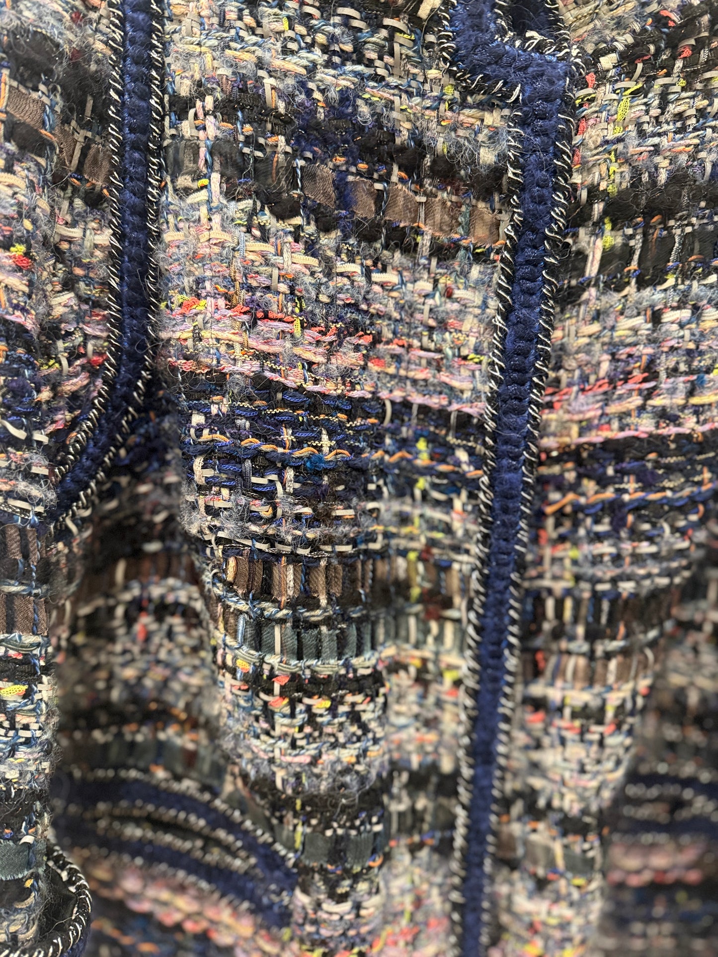 CHANEL 3/4 Sleeves Tweed Coat / XL-EU48